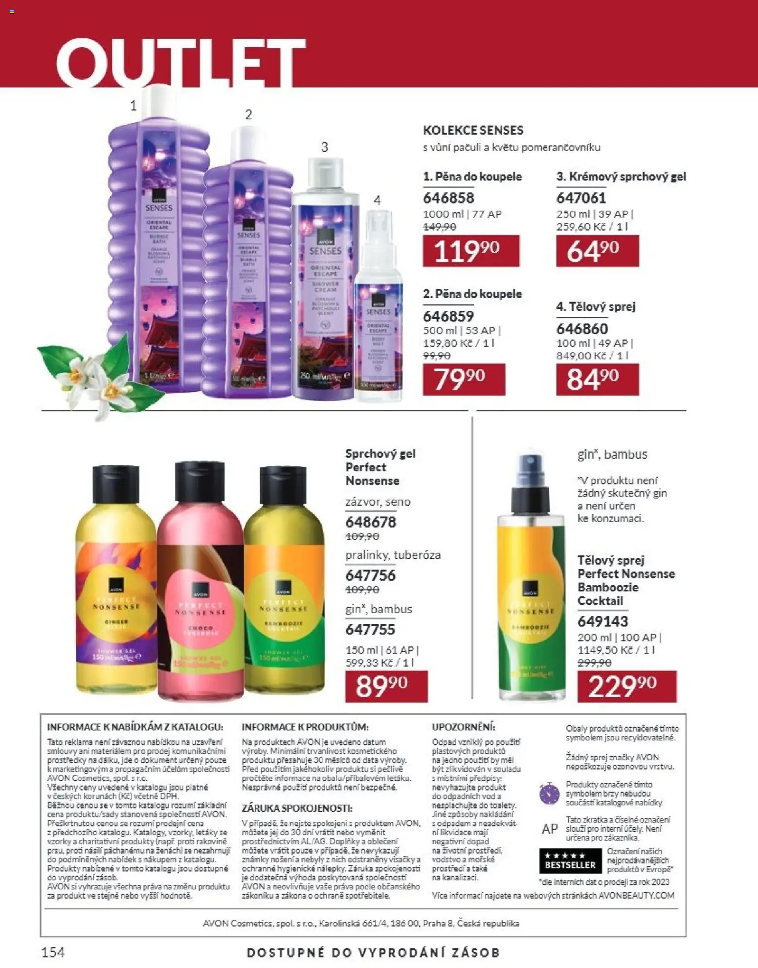 Avon Katalog 09/2026 od 01.09.2026 | Strana: 154 | Produkty: Sprchový gel, Pěna do koupele, Gin, Pěna
