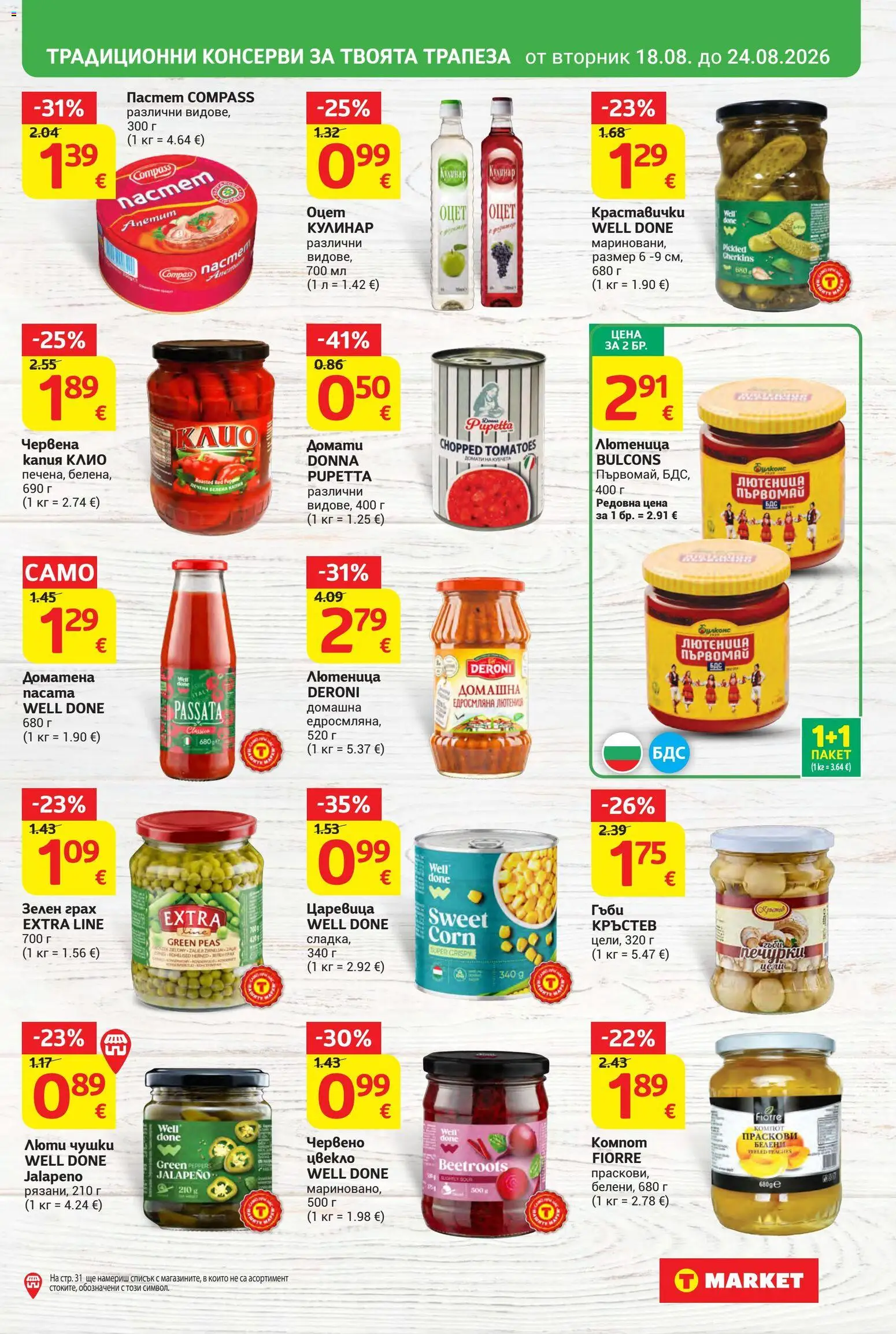 {H1} | Страница: 5 | Продукти: Домати, Цвекло, Пастет, Оцет