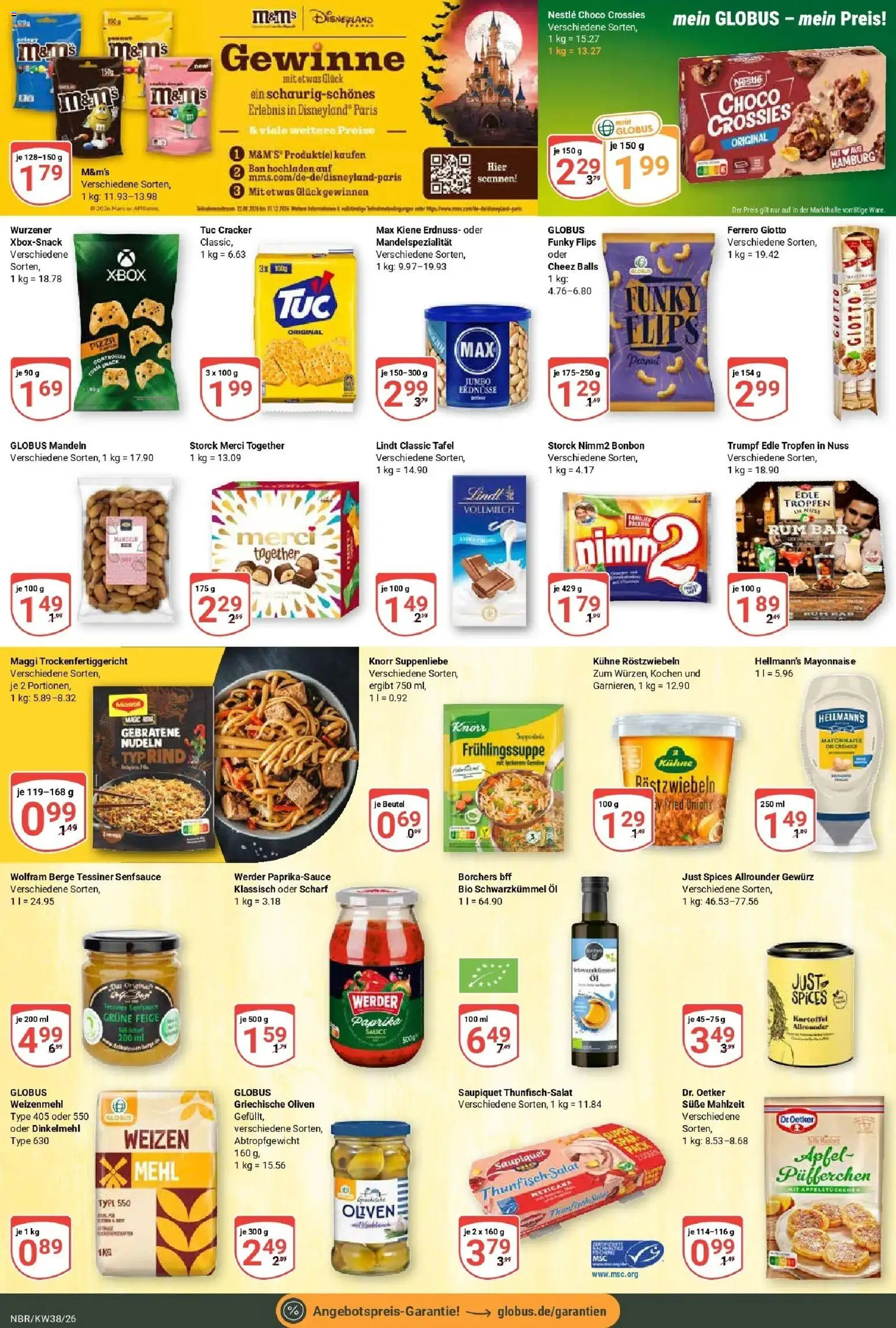Globus Prospekt Neubrandenburg (ab 14.09.2026) » Angebote online | Seite: 14 | Produkte: Maggi, M&M's, Lindt, Salat