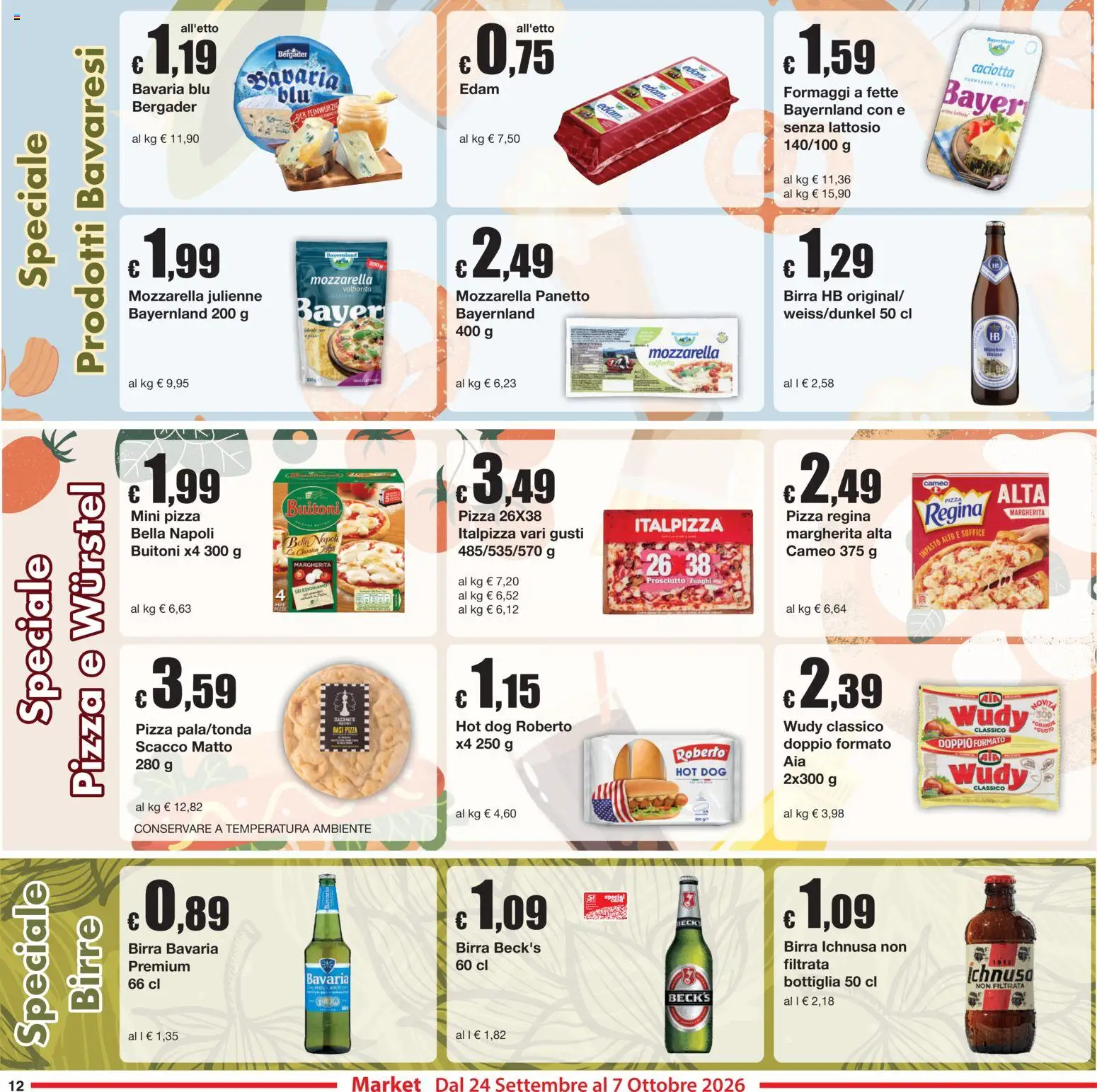 Volantino Sì con Te del 24/09/2026 | Pagina: 12 | Prodotti: Birra Beck's, Wurstel, Bottiglia, Senza lattosio