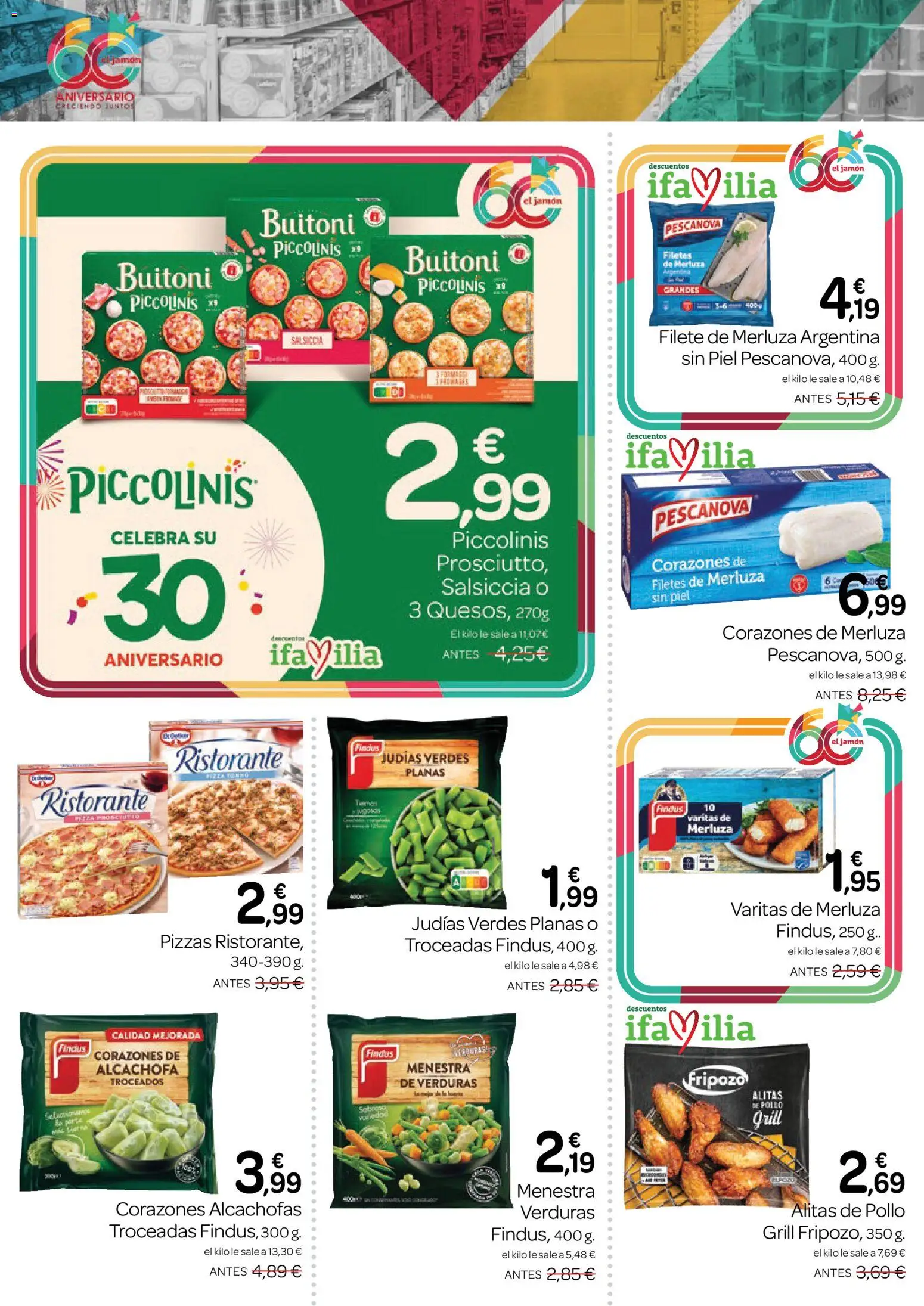 Supermercados El Jamón folleto │ válido desde el 27/08/2026 | Página: 12 | Productos: Verduras, Alitas de pollo, Judías, Filetes de merluza