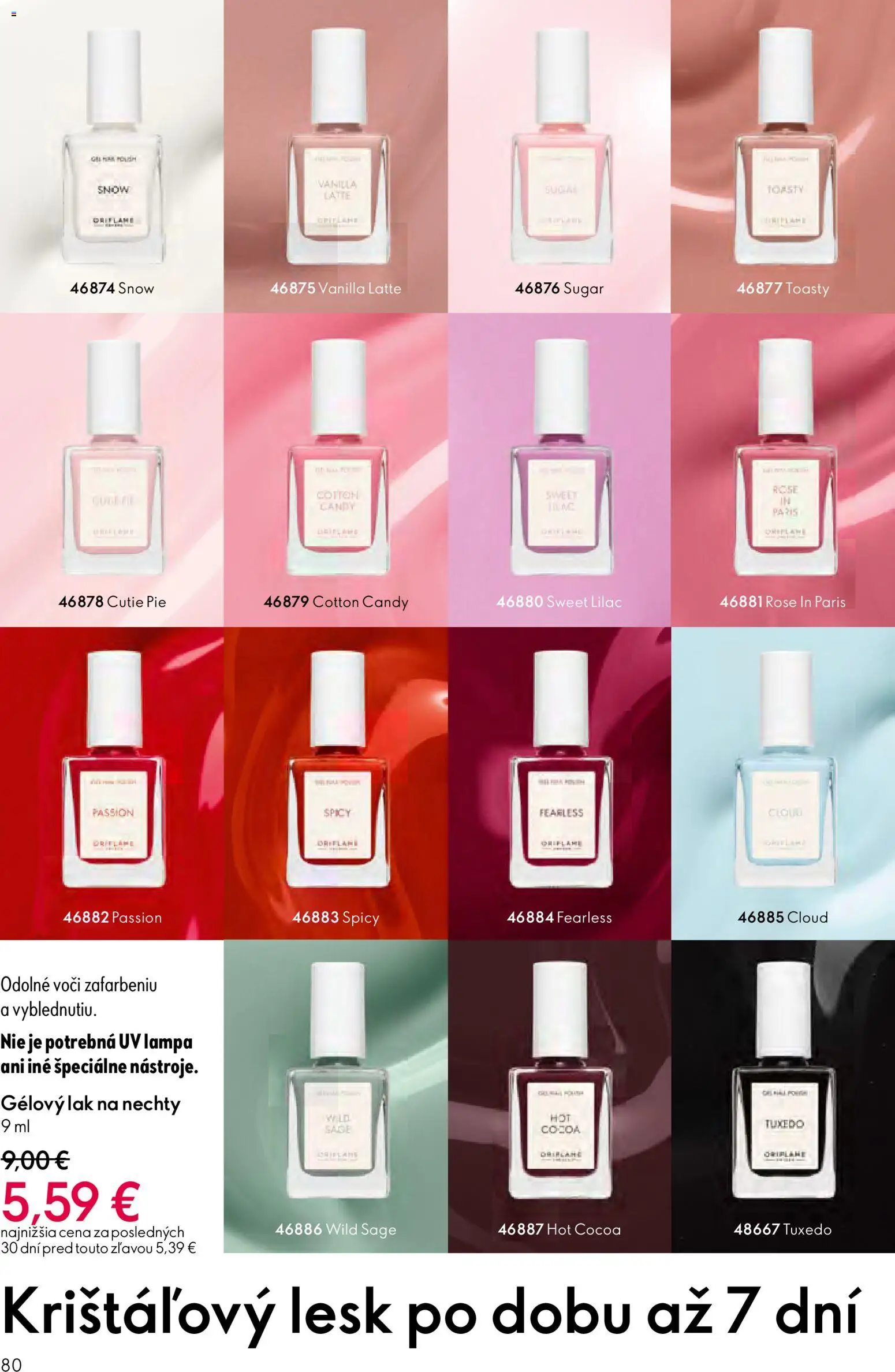 Nové Oriflame akcie – leták je platný od 27.05.2026 | Strana: 80 | Produkty: Lampa, Lak na nechty