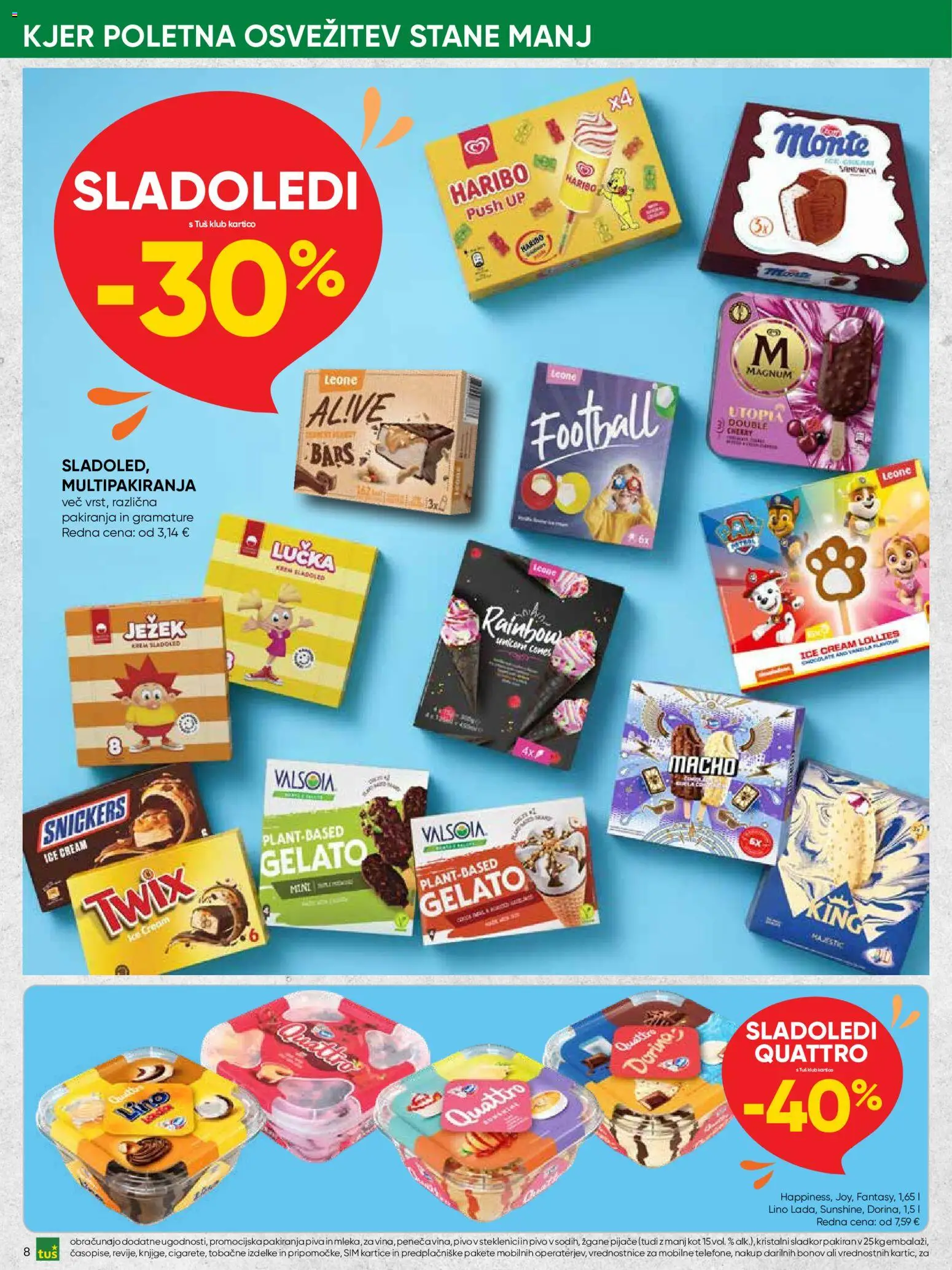 Novi Tuš katalog ponudbe – veljaven od 02.09.2026 | Stran: 8 | Izdelki: Pivo