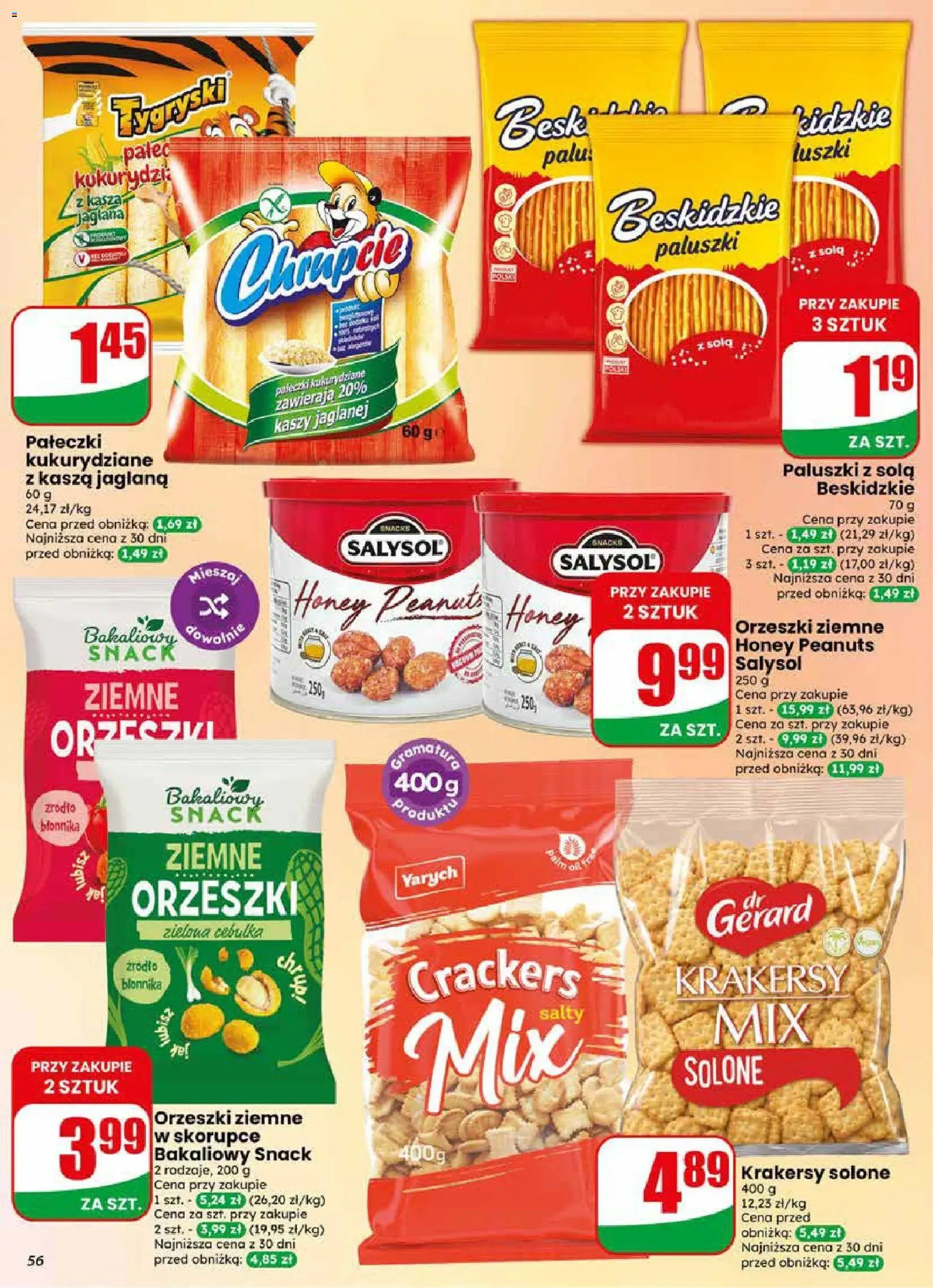 Dino gazetka od 27.05.2026 | Strona: 56 | Produkty: Kasza, Paluszki, Orzeszki ziemne, Kasza jaglana