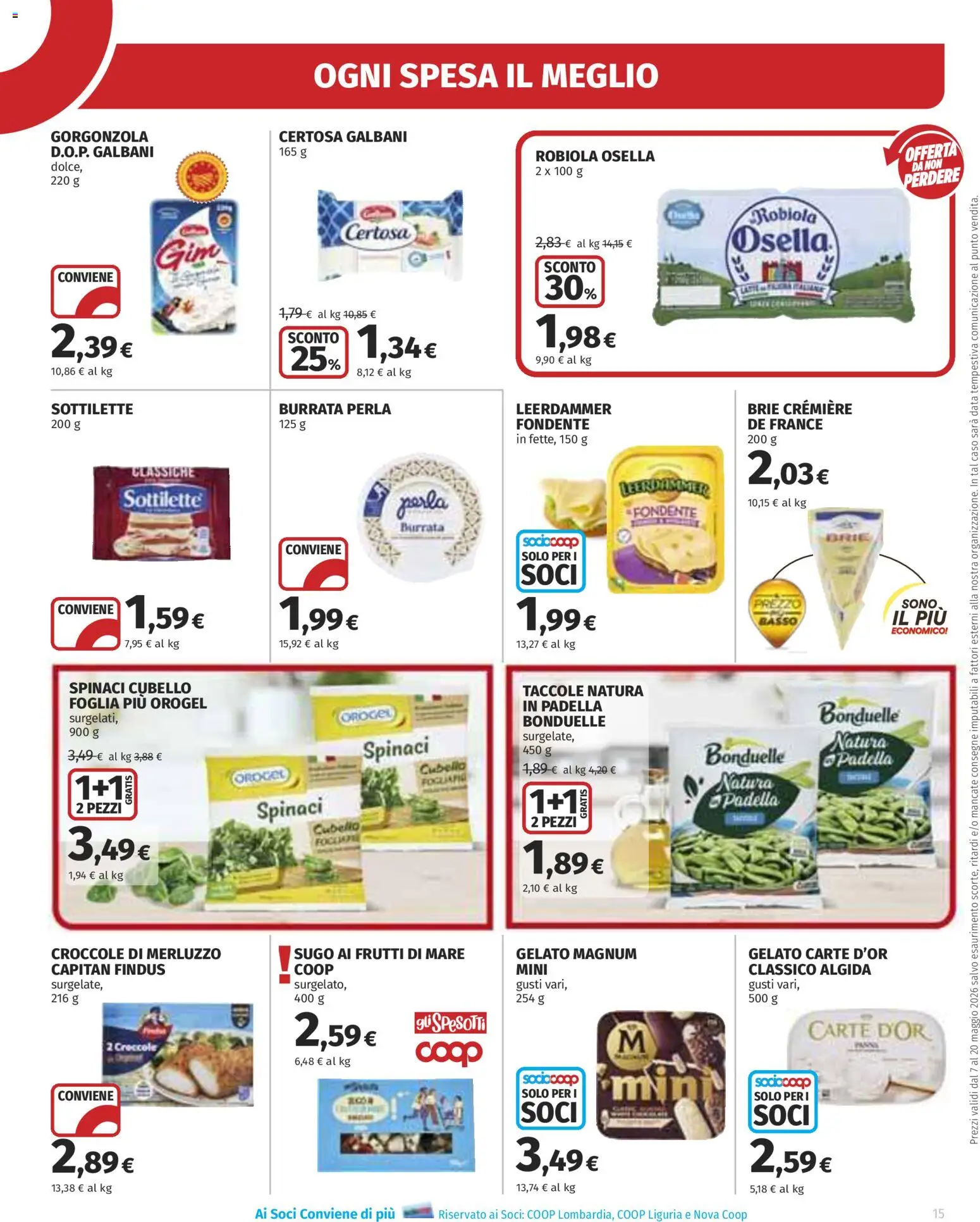 Volantino Ipercoop del 07.05.2026 | Pagina: 15 | Prodotti: Merluzzo, Data, Padella, Robiola