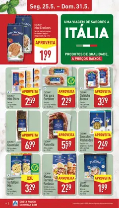 Pré-visualização Aldi folheto válido de 25.05.2026 | Página: 6 | Produtos: Fanta, Pão, Tomate, Massa