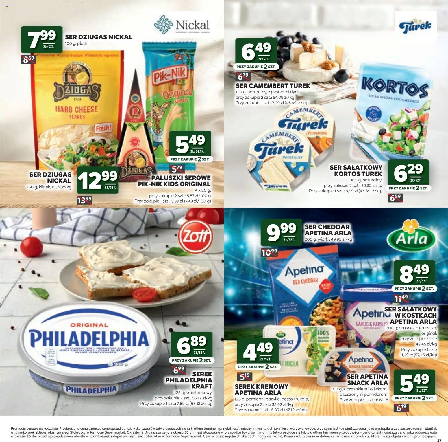 Stokrotka gazetka - Mistrzostwa Świata od 11.06.2026 | Strona: 27 | Produkty: Serek, Ser camembert, Camembert, Ser cheddar