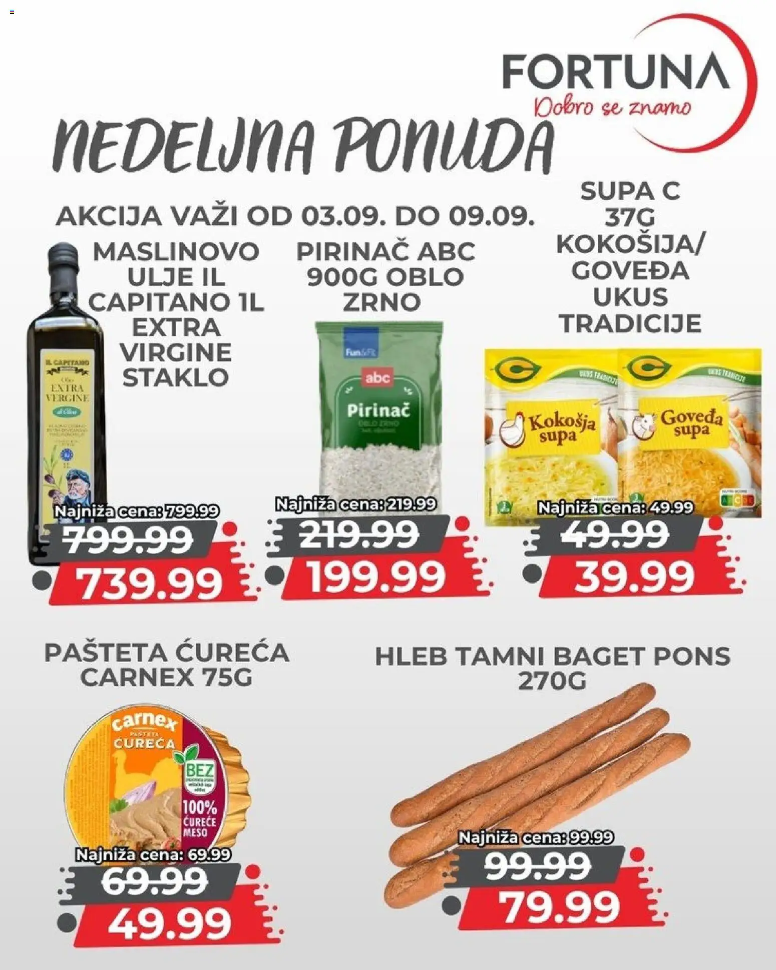 Fortuna Market katalog - važi od 03.09.2026 | Strana: 6 | Proizvode: Staklo, Meso, Ćureće meso, Ulje