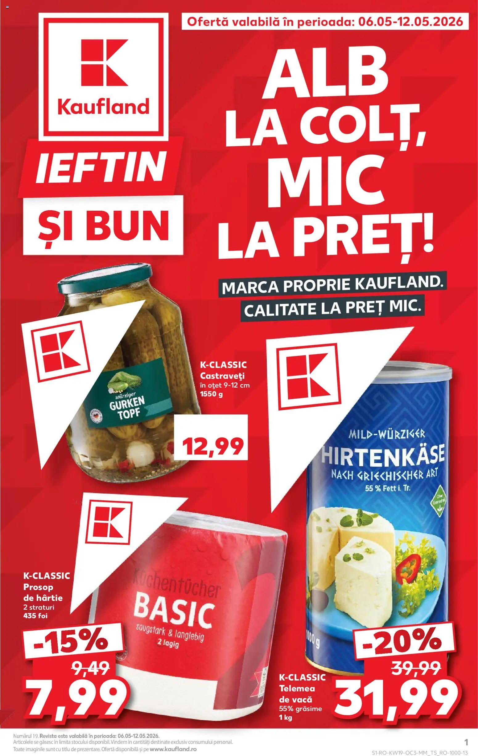 Noul catalog Kaufland – valabil de la 06.05.2026 | Pagină: 1 | Produse: Oțet, Castraveți