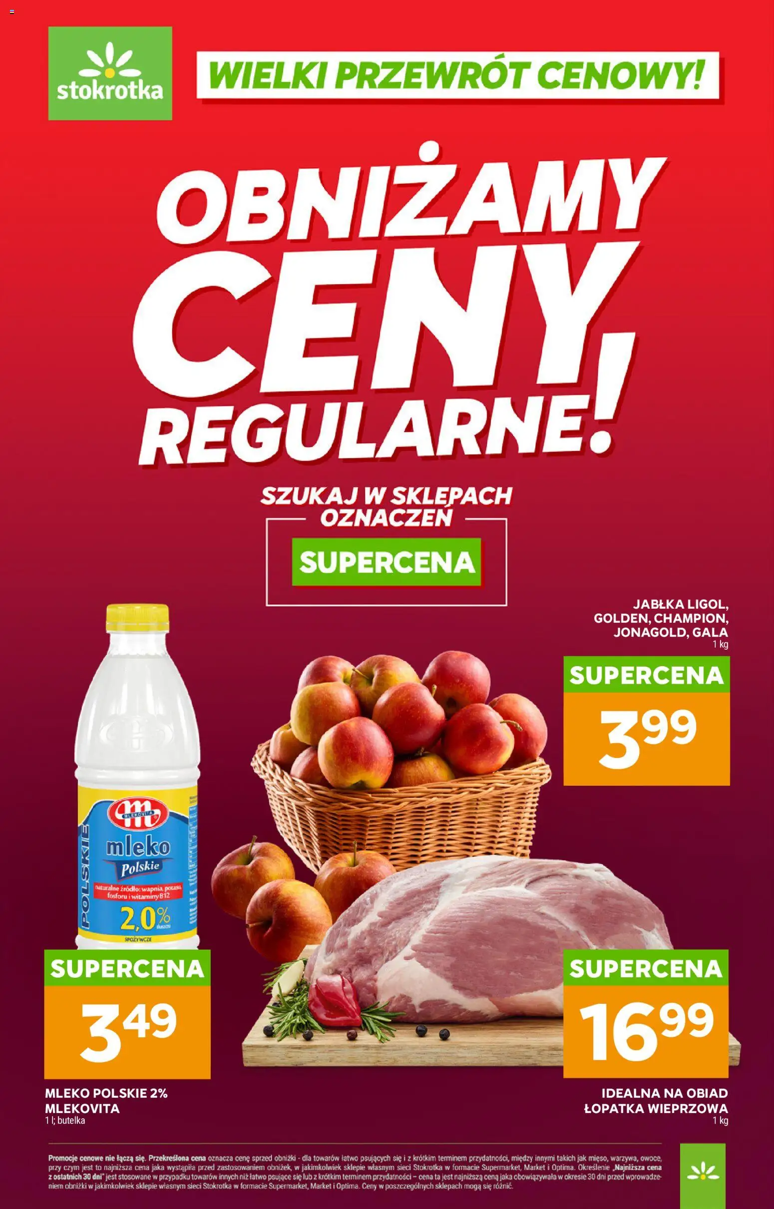 Stokrotka gazetka od 07.05.2026 | Strona: 3 | Produkty: Stokrotka, Łopatka wieprzowa, Mleko, Jabłka