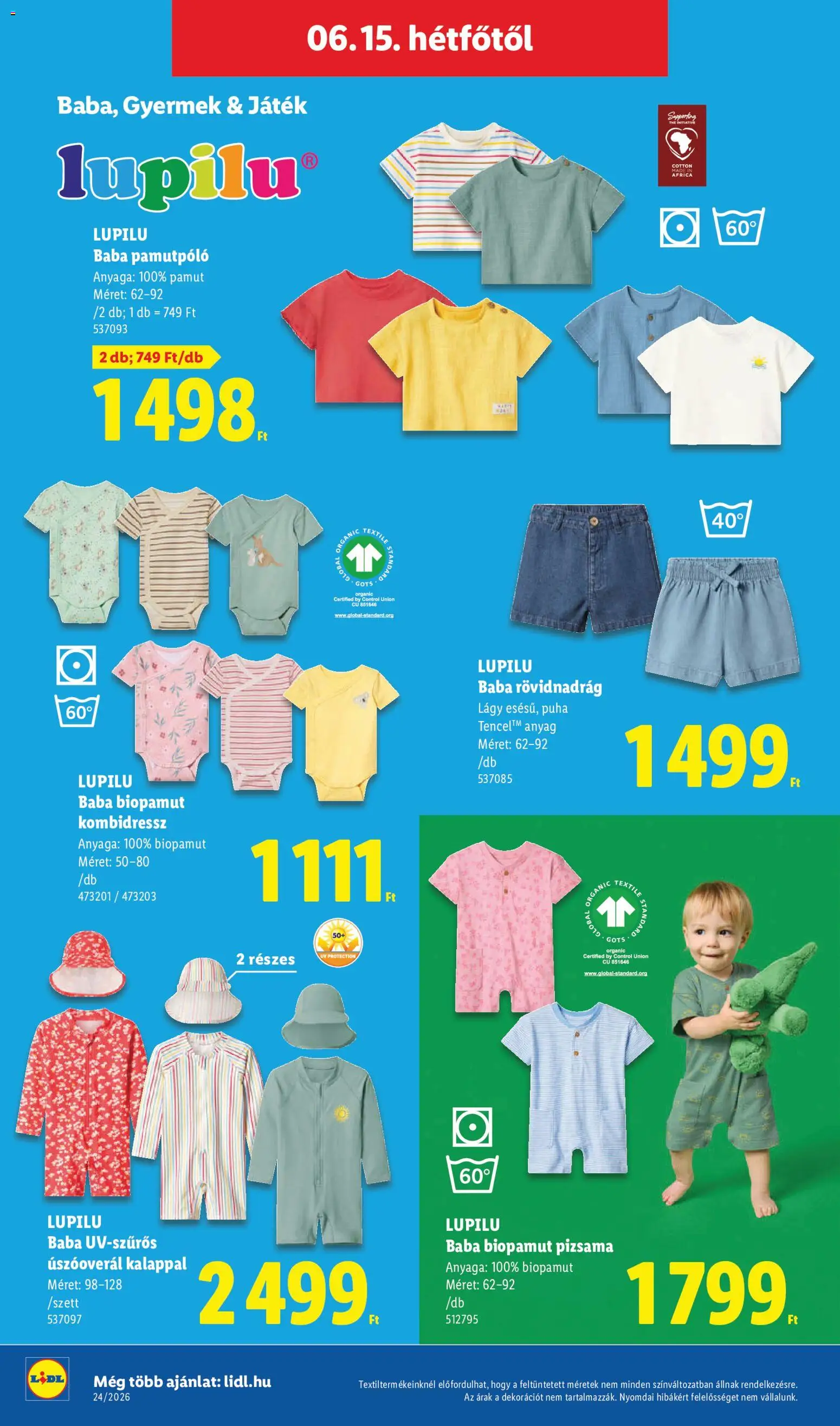 Lidl akciós ujság - amely érvényes a következő dátumtól: 11.06.2026 | Oldal: 30 | Termékek: Játék, Rövidnadrág, Pizsama