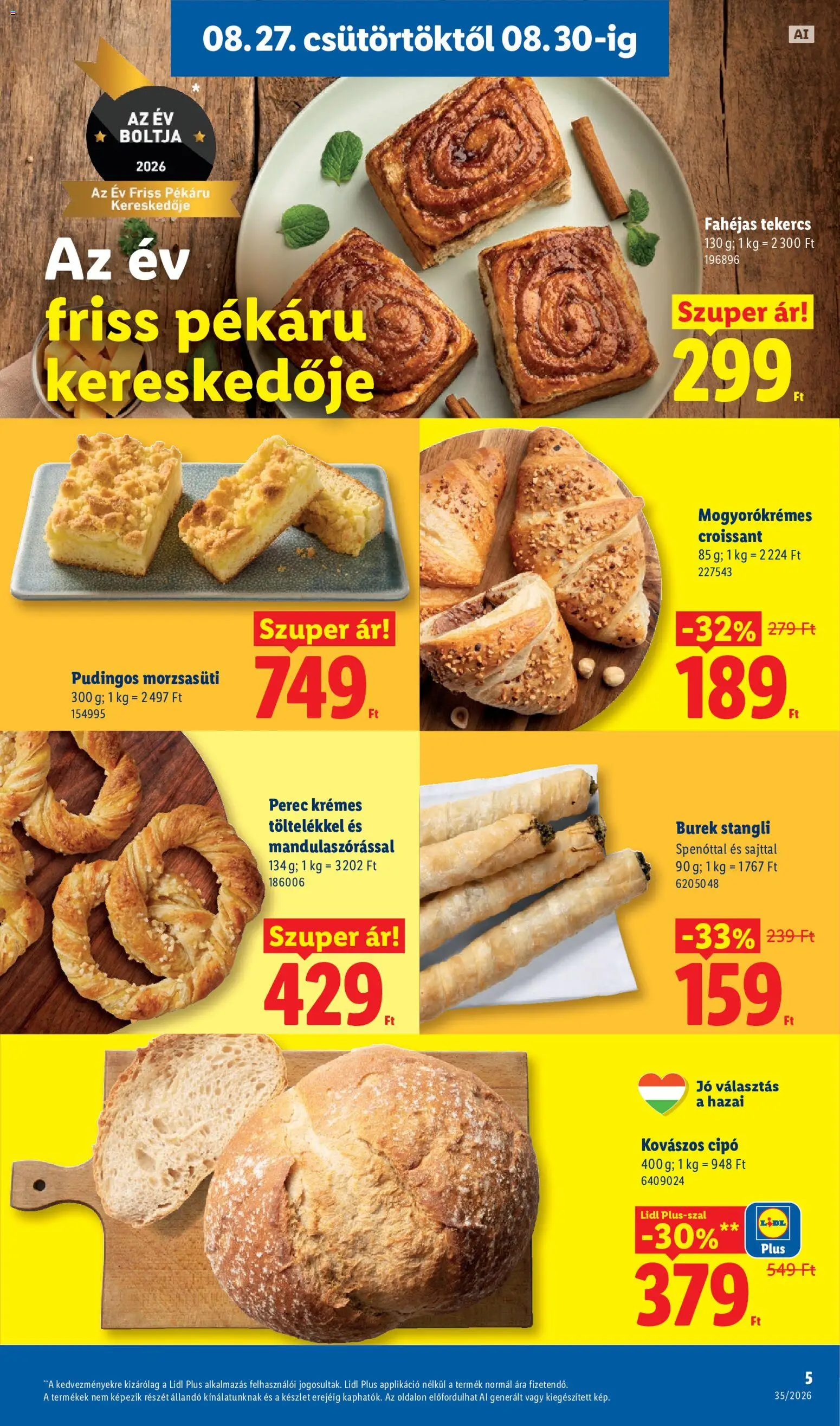 Lidl akciós ujság - amely érvényes a következő dátumtól: 2026.08.27. | Oldal: 5