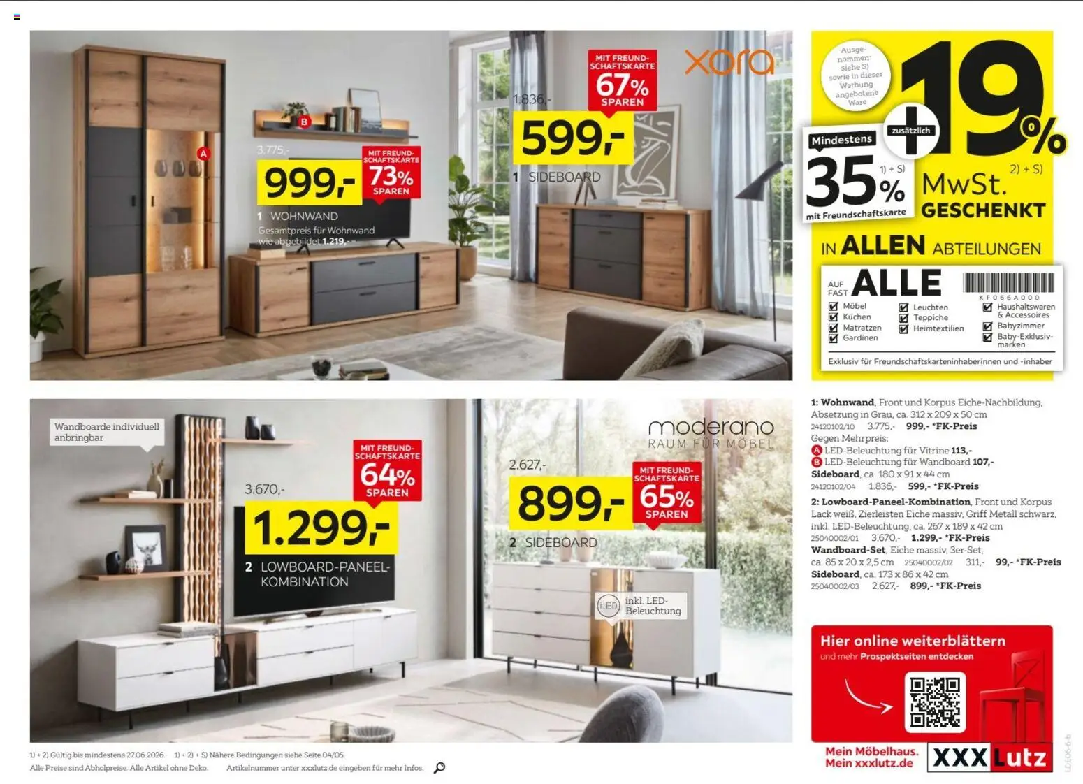 XXXLutz Prospekt – gültig ab 06.06.2026 | Seite: 7 | Produkte: Sideboard, Wohnwand, Vitrine, Kuchen