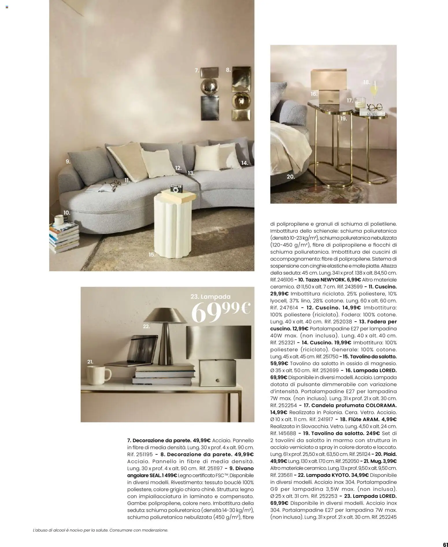 Volantino Maisons du Monde del 12.02.2026 | Pagina: 61 | Prodotti: Tavolino, Fiocchi, Divano, Lampada