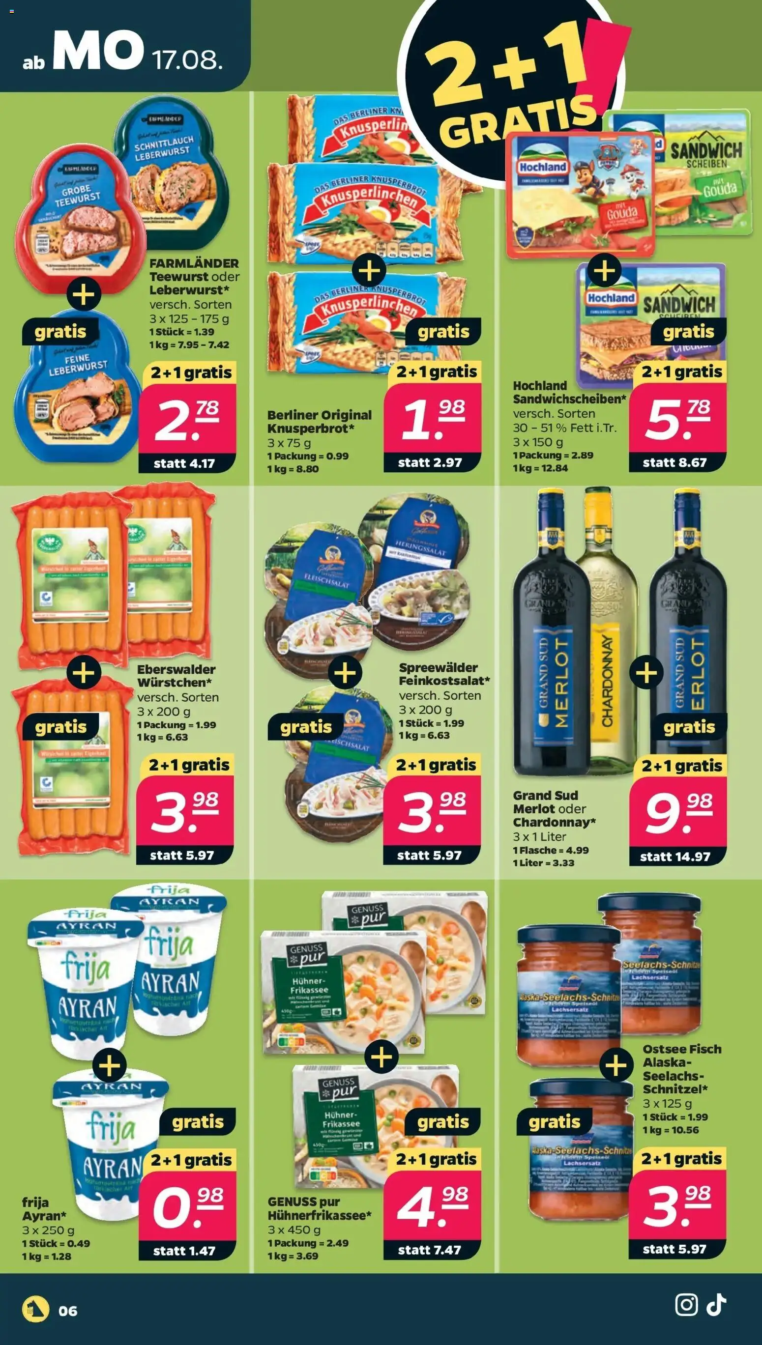 Netto - Netto APS : Wochenangebote ab 17.08.2026 → Angebote nächste Woche | Seite: 8 | Produkte: Berliner, Gouda, Fisch, Grand sud