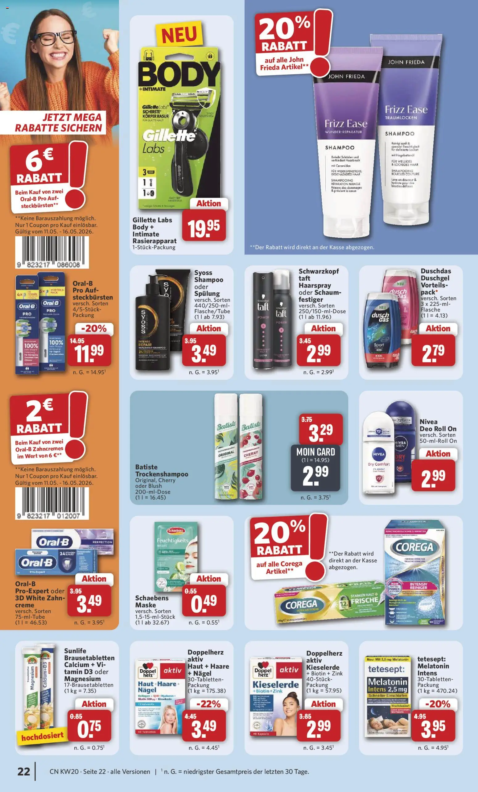 Combi Prospekt 	 – gültig ab 11.05.2026 | Seite: 23 | Produkte: Shampoo, Haarspray, Duschgel, Duschdas