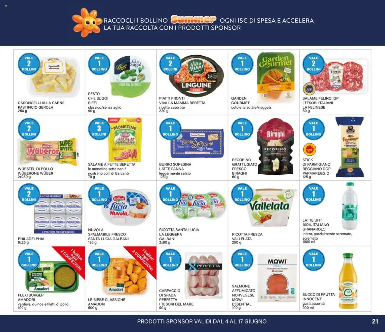 Volantino Il Gigante del 04.06.2026 | Pagina: 21 | Prodotti: Panna, Frutta, Burro, Succo di frutta