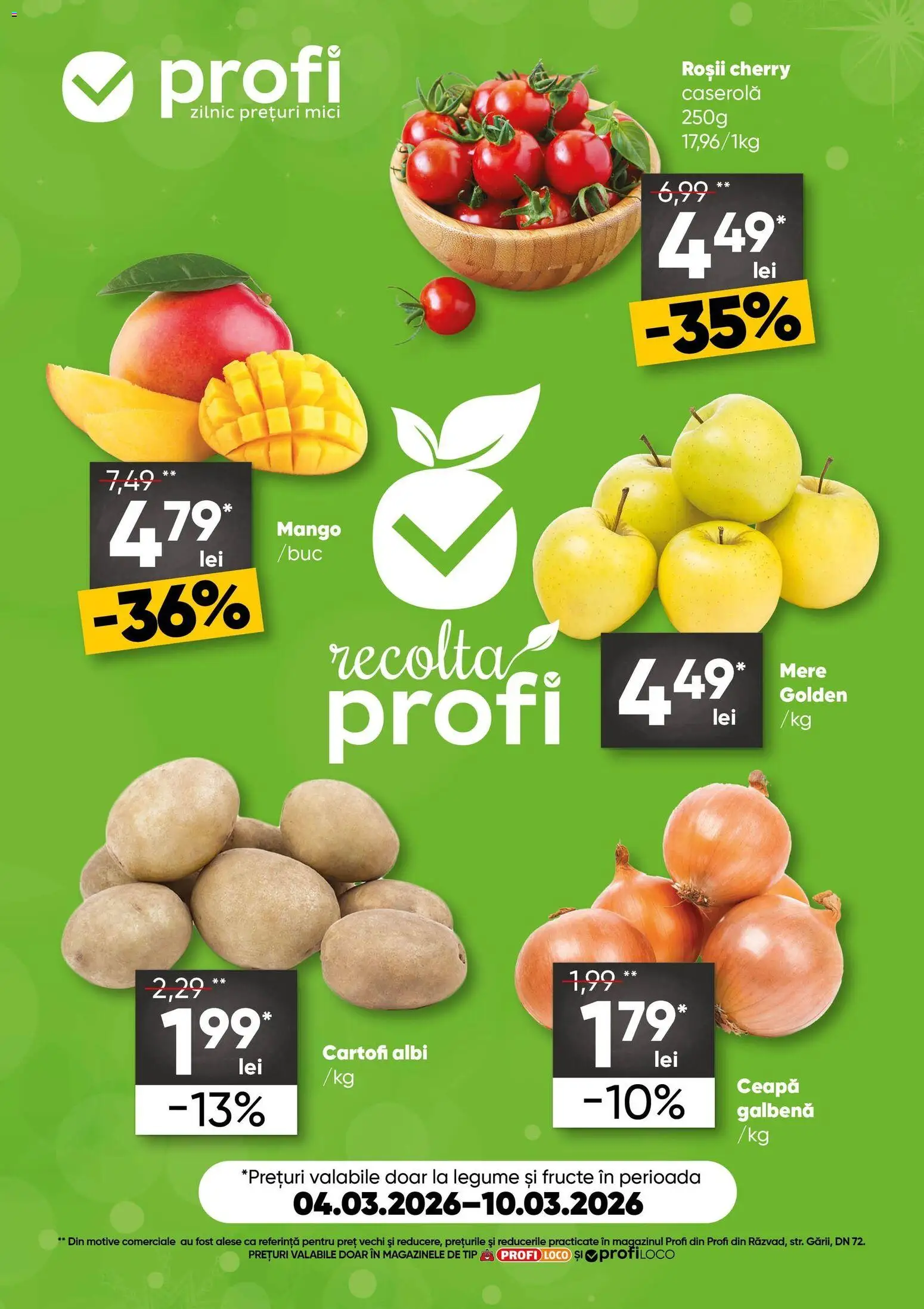 Noul catalog Profi – valabil de la 04.03.2026 | Pagină: 1 | Produse: Ceapă galbenă, Roșii, Cartofi, Ceapă
