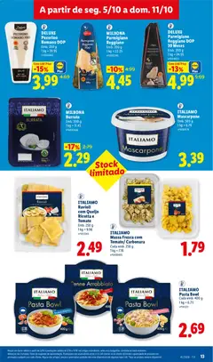 Pré-visualização ITALIAMO Massa Fresca com Tomate/ Carbonara, Cada emb. 250 g válido de 05/10/2026 | Página: 13