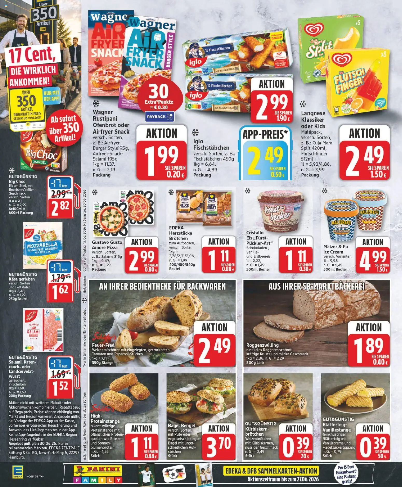 Elli Markt Prospekt Rietberg – gültig ab 15.06.2026 | Seite: 6 | Produkte: Wurst, Pizza, Eis, Erbsen