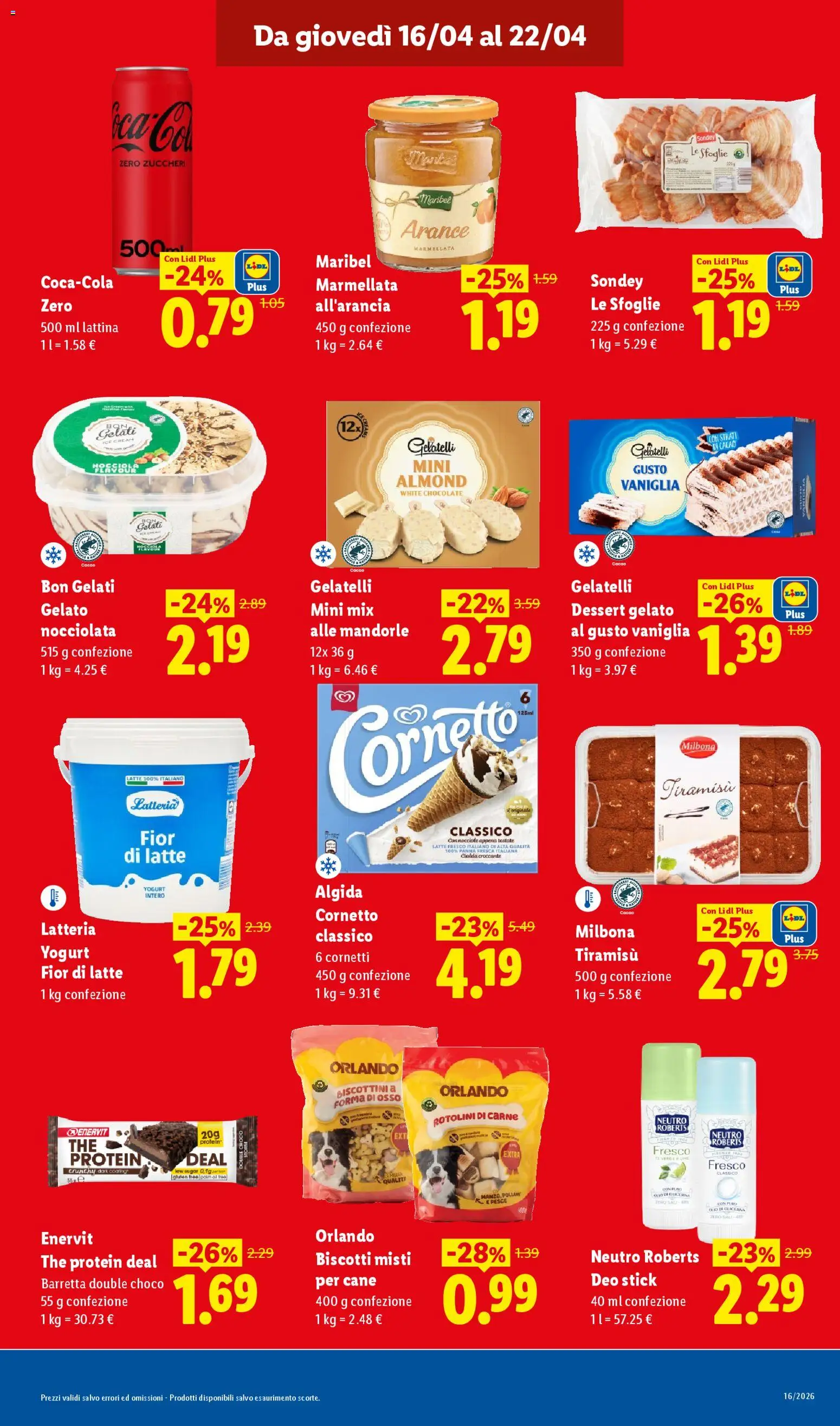 Volantino Lidl del 16.04.2026 | Pagina: 11 | Prodotti: Arance, Biscotti, Latte, The