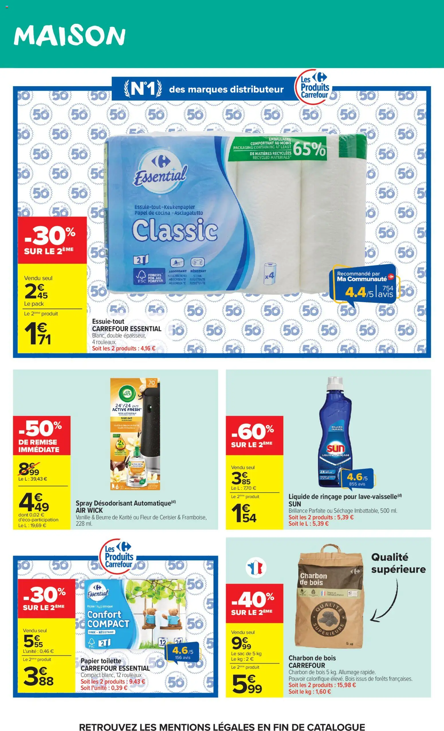 {H1} | Page: 13 | Produits: Sac, Papier toilette, Spray desodorisant, Distributeur