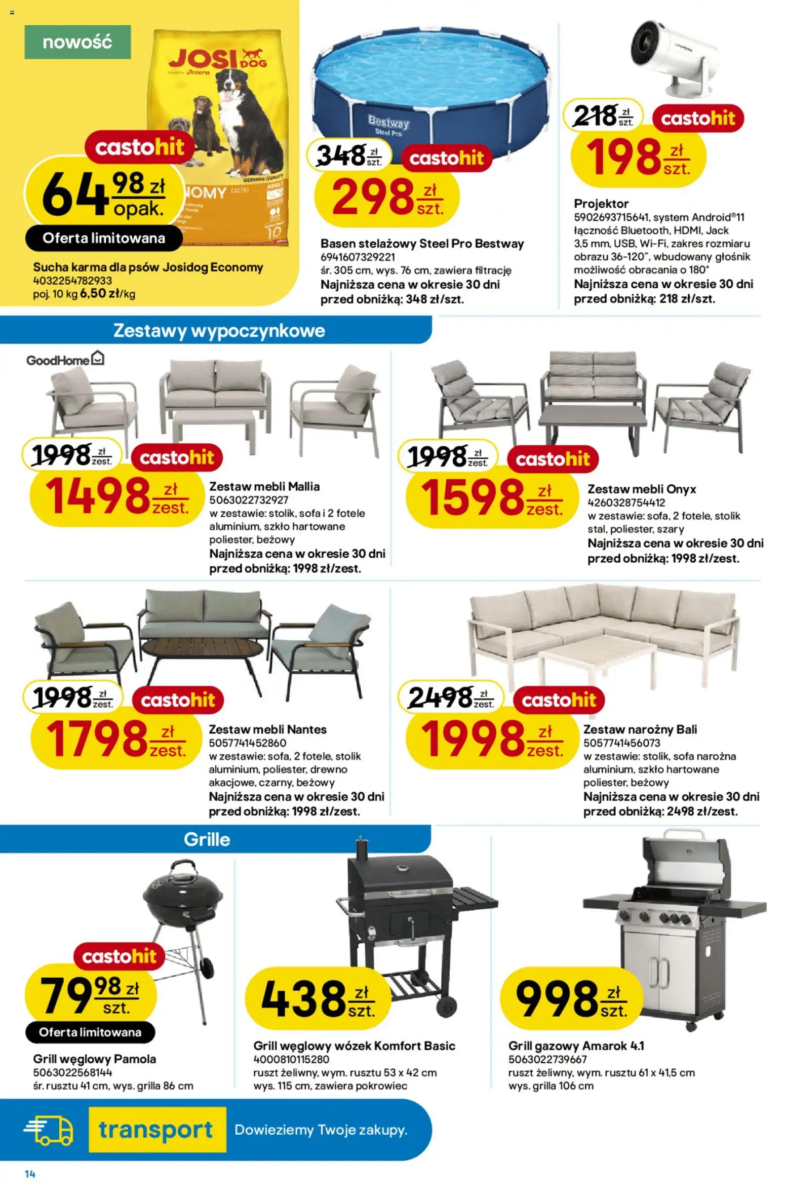 Castorama gazetka od 27.05.2026 | Strona: 14 | Produkty: Grill gazowy, Ruszt, Sofa, Karma dla psów