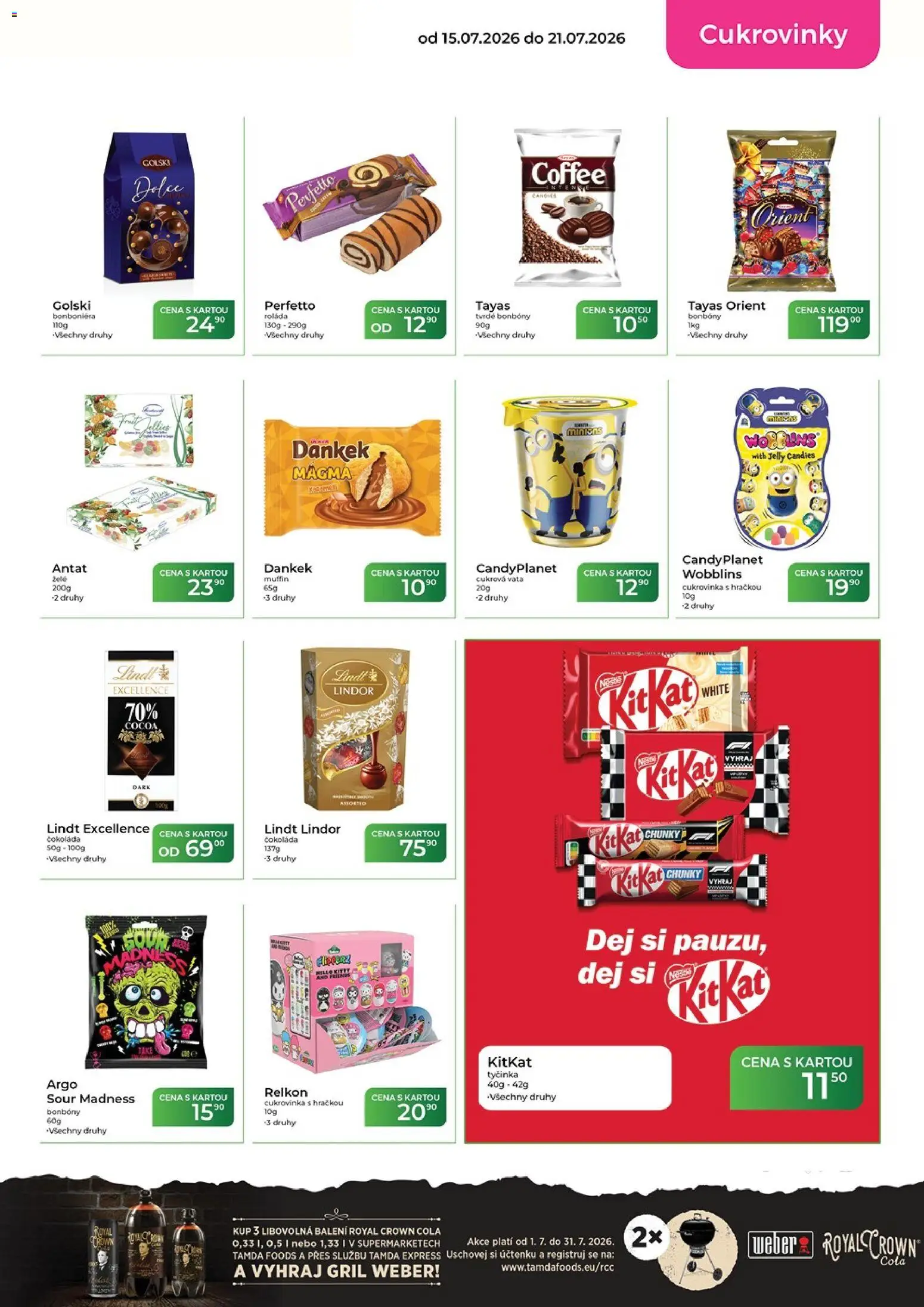 Tamda Foods leták od 15.07.2026 | Strana: 27 | Produkty: Lindt, Royal Crown Cola, Vata, Cola