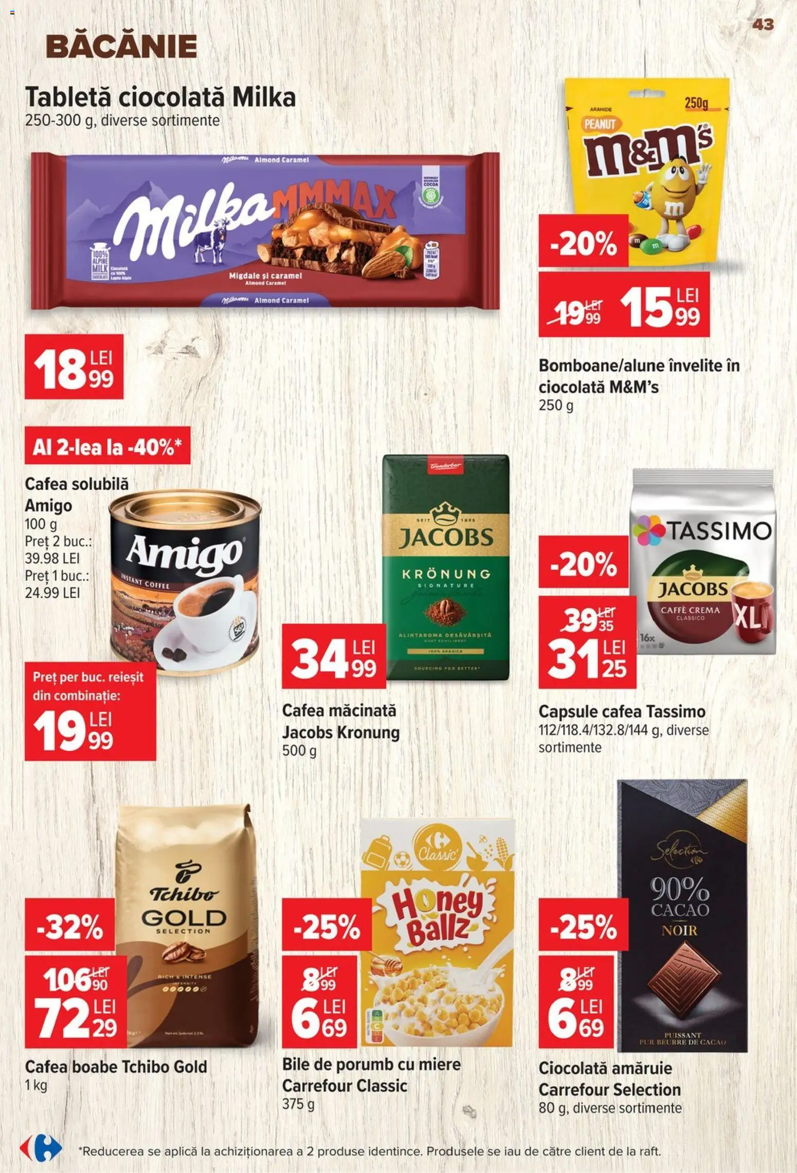 Noul catalog Carrefour – valabil de la 17.06.2026 | Pagină: 42 | Produse: Arahide, Cremă, Cafea, Ciocolată
