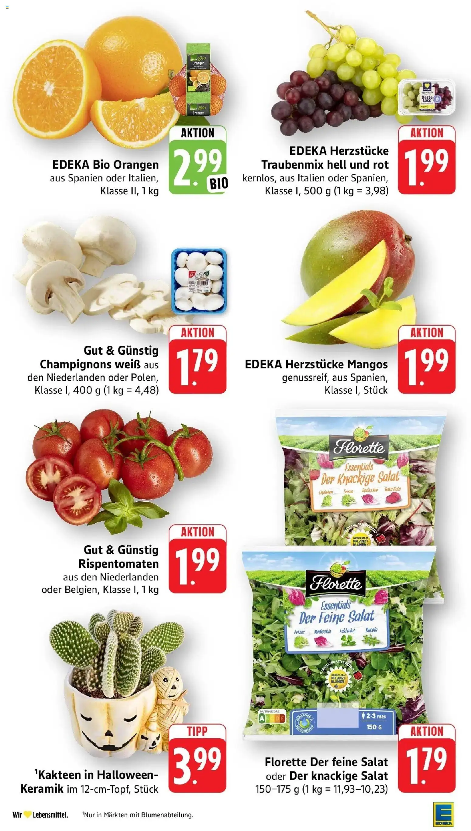 Edeka Prospekt Offenbach (ab 26.10.2026) » Angebote Online | Seite: 9 | Produkte: Rucola, Orangen, Champignons, Salat