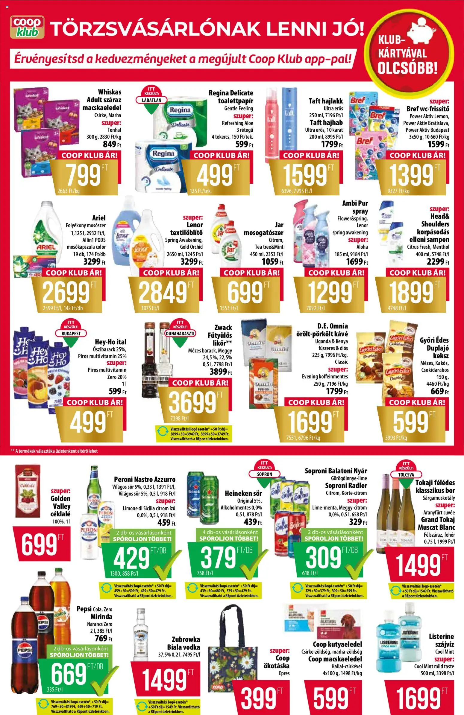 COOP akciós ujság - amely érvényes a következő dátumtól: 02.07.2026 | Oldal: 7 | Termékek: Folyékony mosószer, Szájvíz, Likőr, Keksz