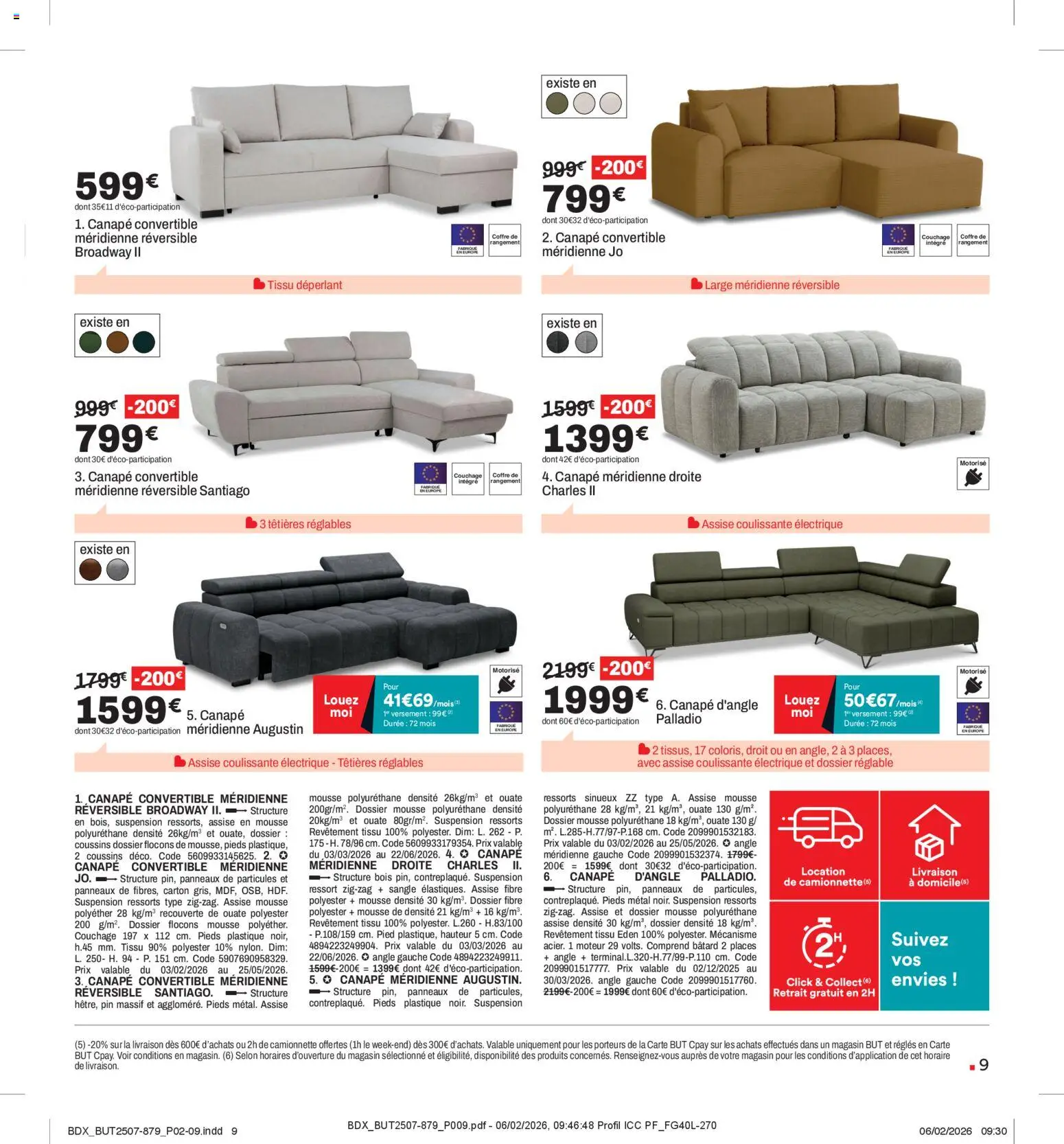 {H1} | Page: 9 | Produits: Flocons, Suspension, Canapé convertible, Canapé