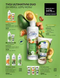 2u1 šampon i balzam - kajsija i ši puter, Šampon i balzam za kosu sa kajsijom i ši puterom u boci od 700 ml. - pregled AVON kataloga - važi od 01.06.2026 | Strana: 145