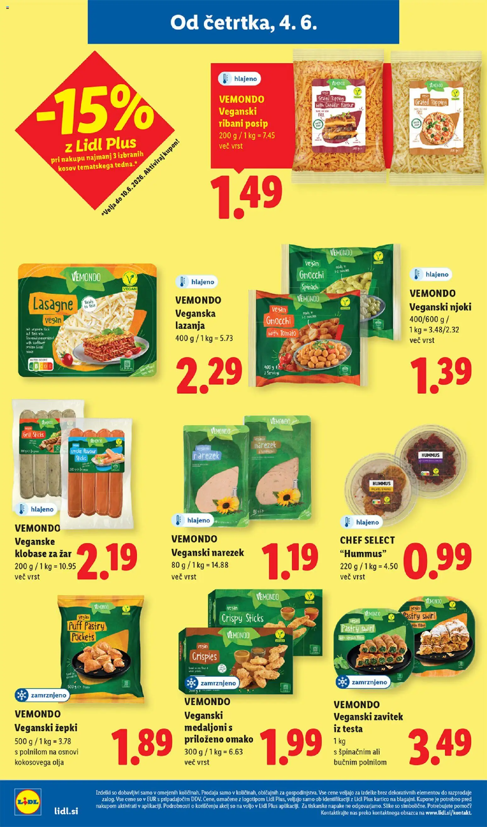 Novi Lidl katalog ponudbe – veljaven od 04.06.2026 | Stran: 22 | Izdelki: Narezek, Njoki, Lazanja, Grill