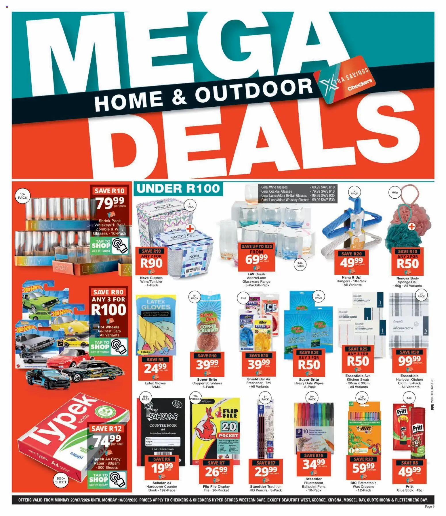 New Checkers catalogue – valid from 20/07/2026 | Page: 9 | Products: Wax, Wine, Tap, Whiskey