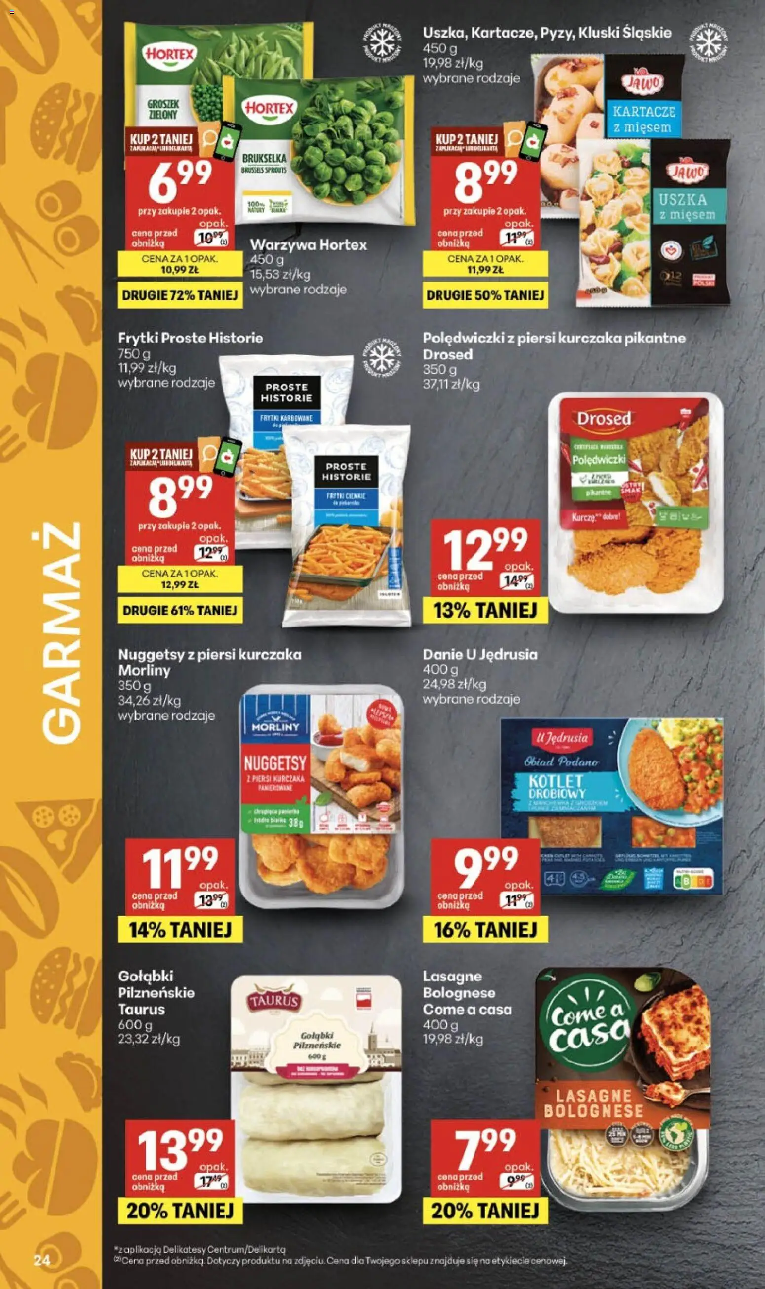 Delikatesy Centrum gazetka od 03.09.2026 | Strona: 24 | Produkty: Groszek, Lasagne, Polędwiczki, Warzywa