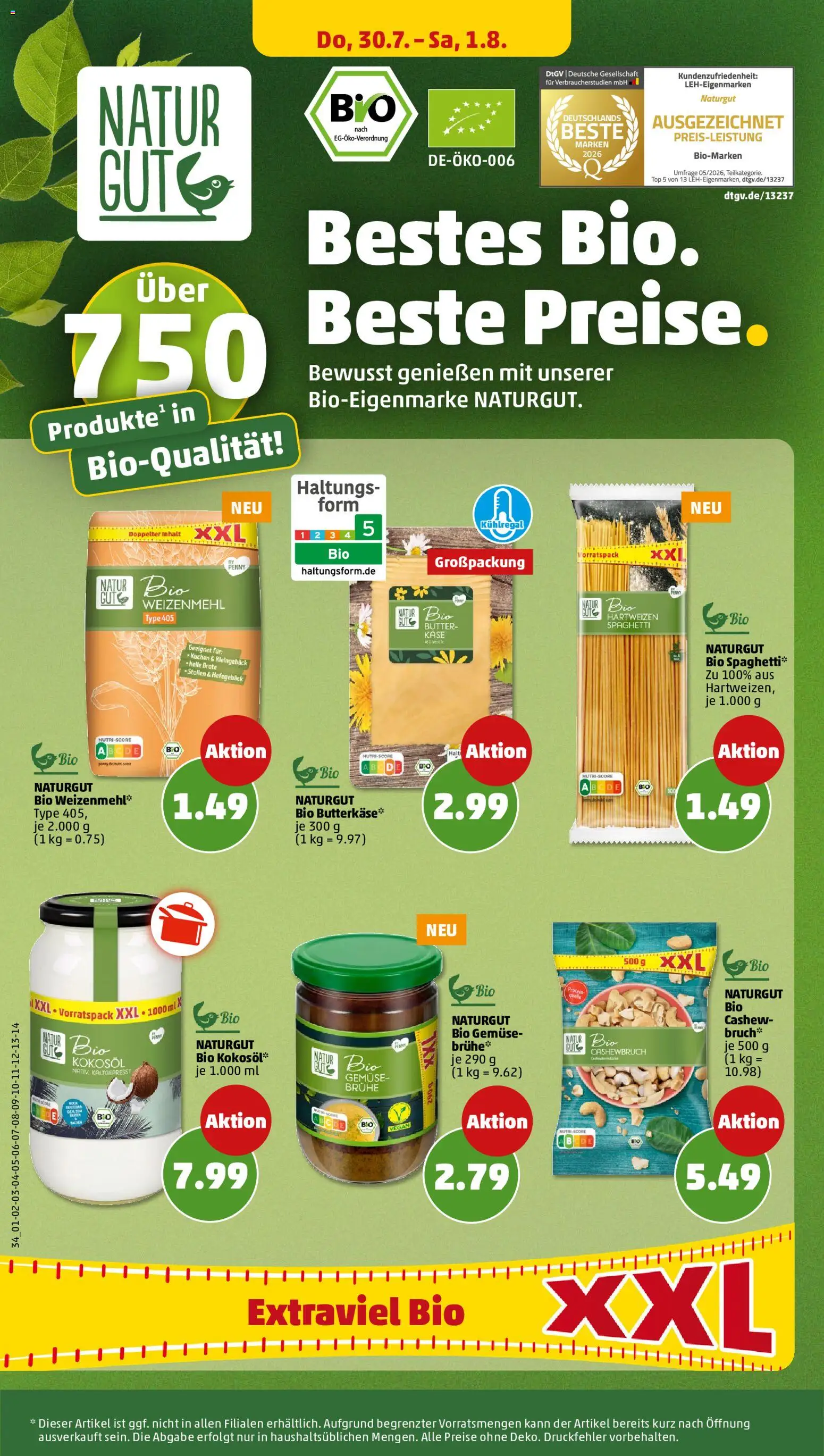 Penny Prospekt – gültig ab 27.07.2026 | Seite: 40 | Produkte: Top, Butter, Käse, Weizenmehl
