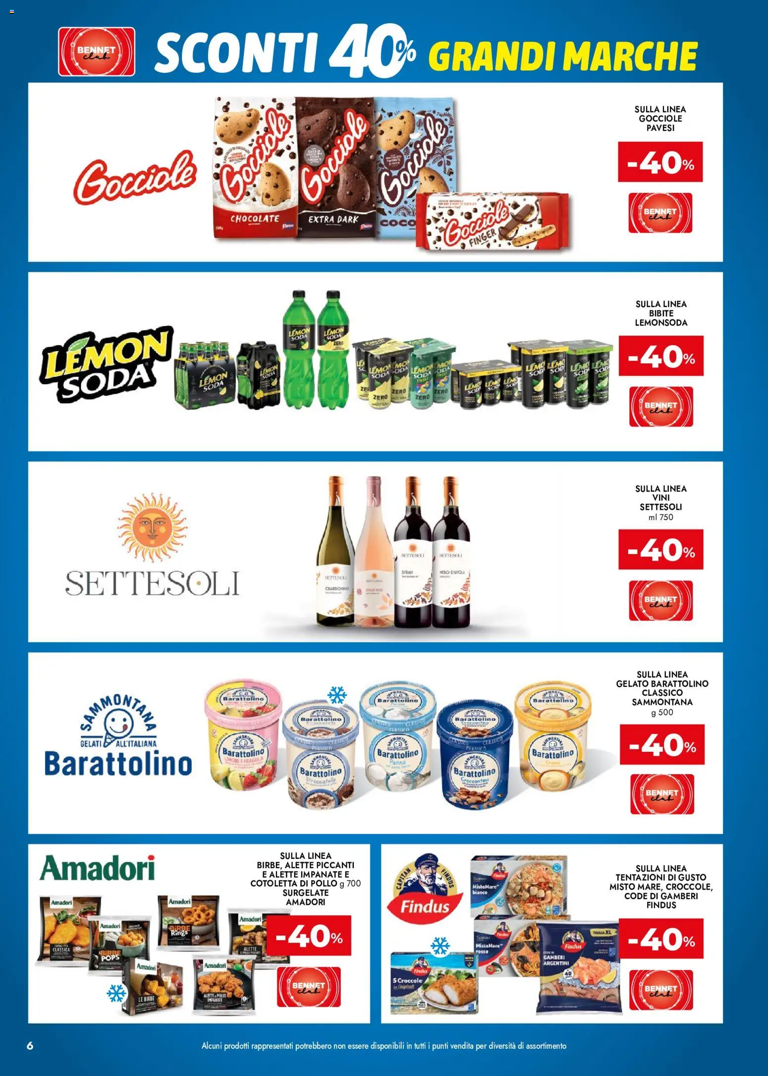 Volantino bennet del 10/09/2026 | Pagina: 6 | Prodotti: Gamberi, Panna, Gelato, Stracciatella
