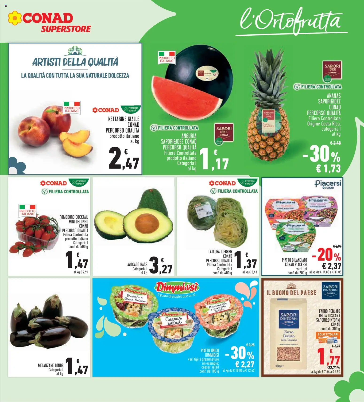 Volantino Conad del 16/07/2026 | Pagina: 13 | Prodotti: Avocado, Mazzancolle, Piatto, Lattuga