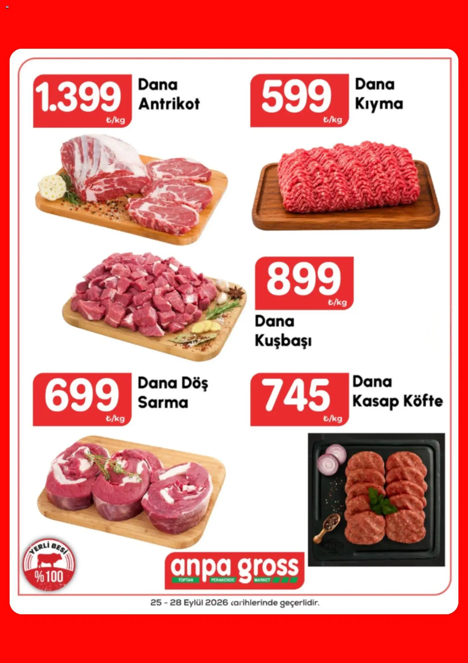 Anpa Gross Katalog - 25 Eylül 2026 tarihinden itibaren geçerlidir | Sayfa: 3 | Ürünler: Kıyma, Dana kuşbaşı