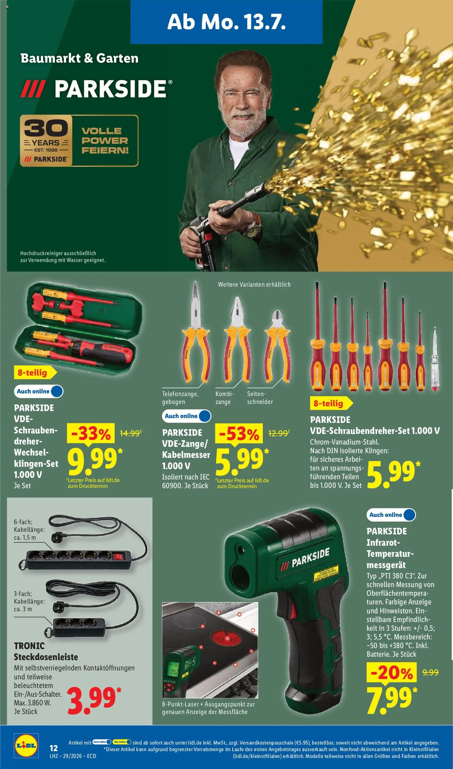 Lidl Prospekt – gültig ab 13.07.2026 | Seite: 28 | Produkte: Batterien, Bildschirm, Schulter, Tablet