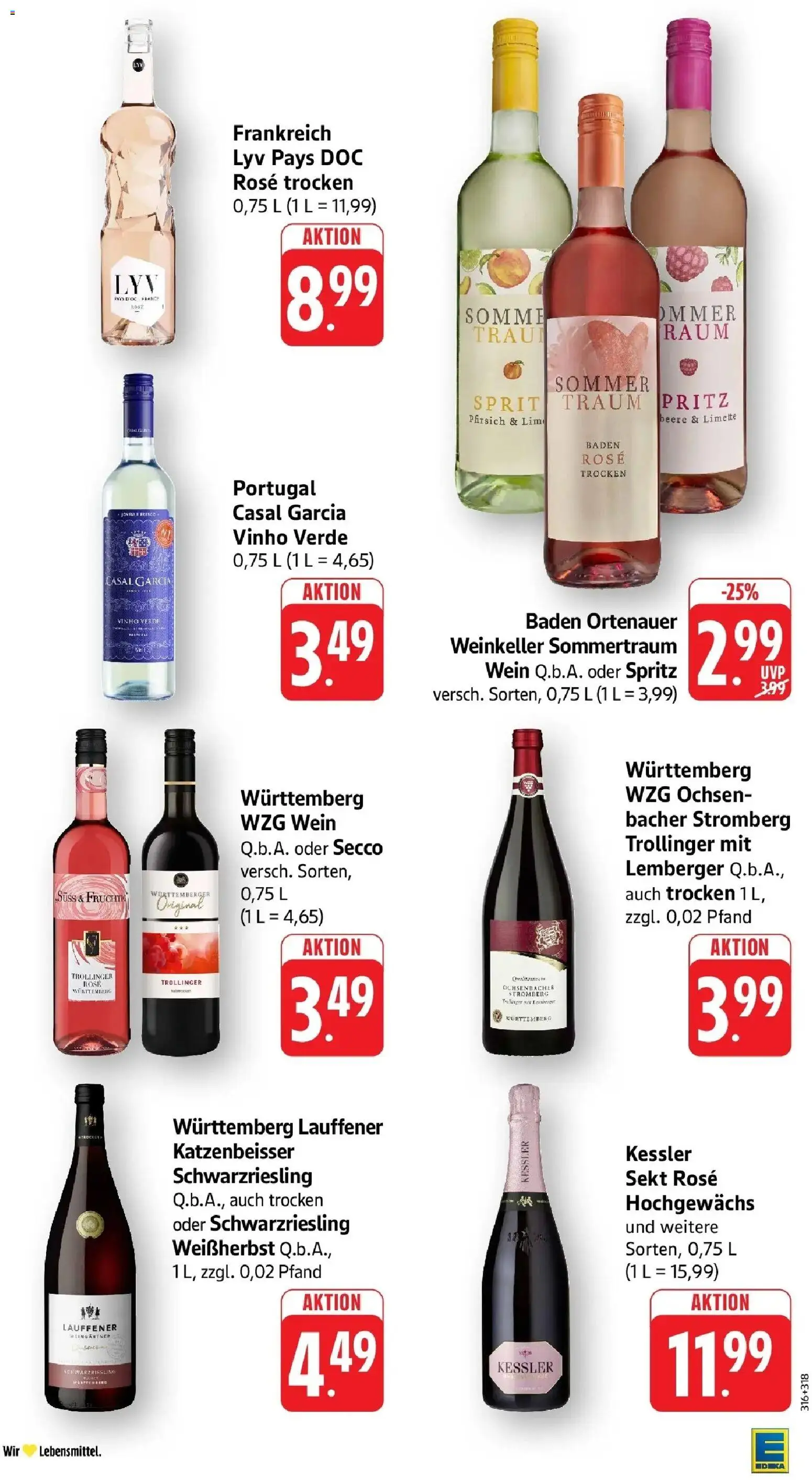 E center Prospekt Laupheim – gültig ab 17.05.2026 | Seite: 37 | Produkte: Sekt, Pfirsich, Limette, Wein