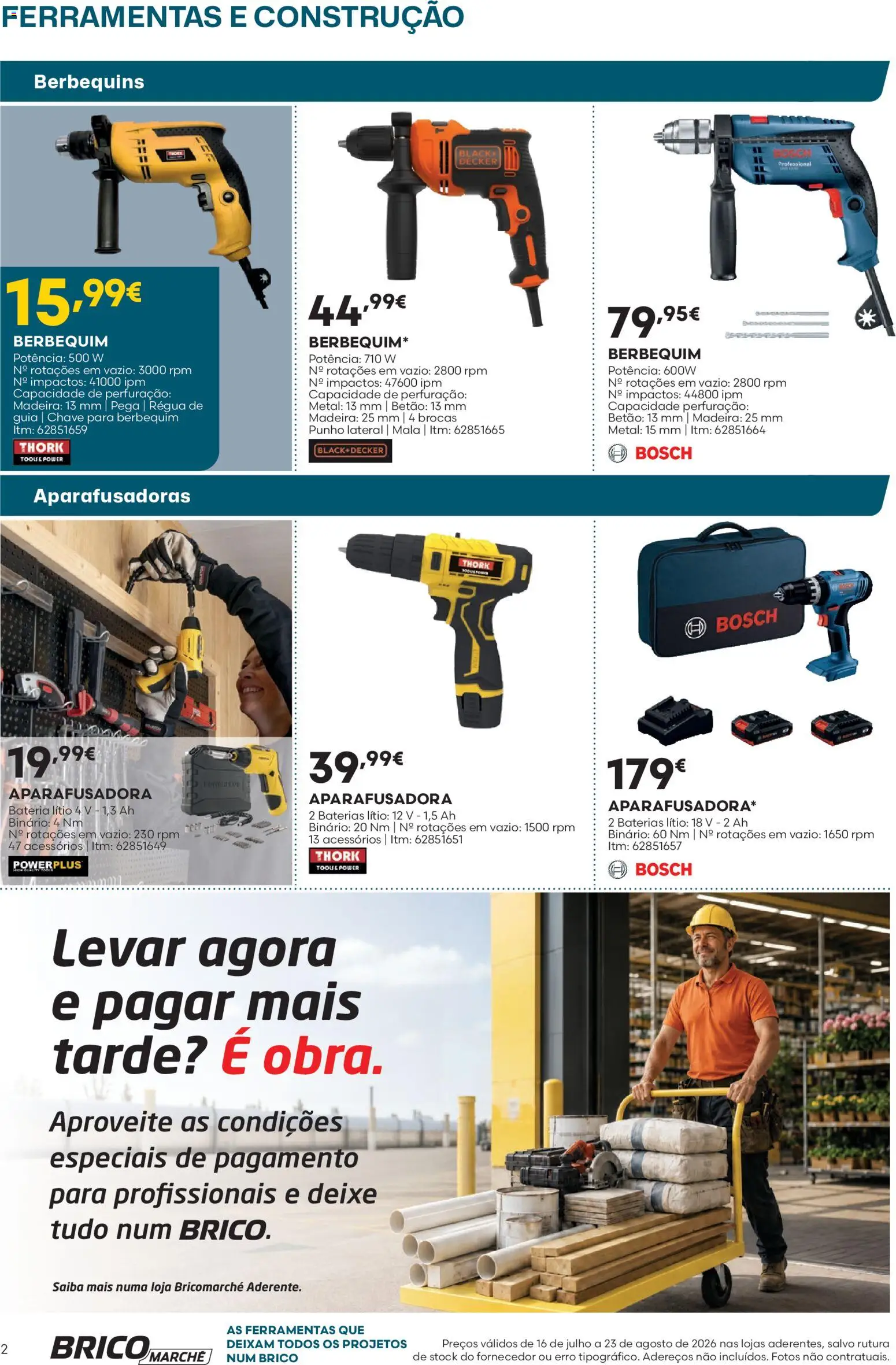 BricoMarché Folheto 10 - Catálogo Ferramentas e Construção │ válido de 16/07/2026 | Página: 2 | Produtos: Ferramentas, Bateria