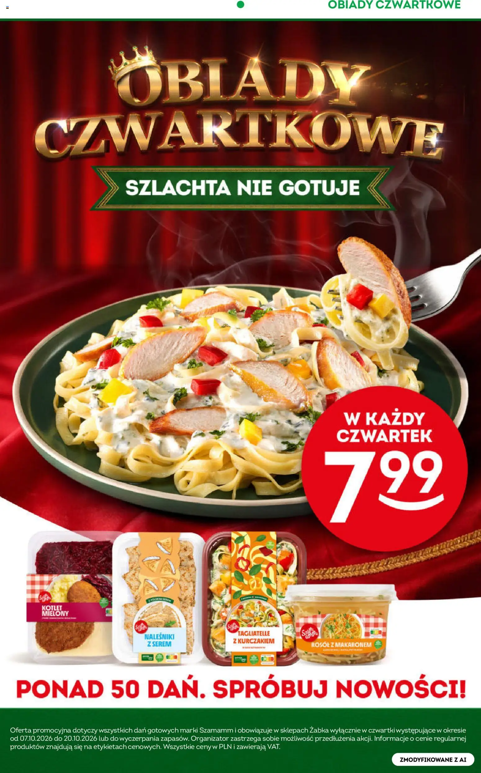 Żabka gazetka od 07.10.2026 | Strona: 13 | Produkty: Serem, Tagliatelle, Naleśniki