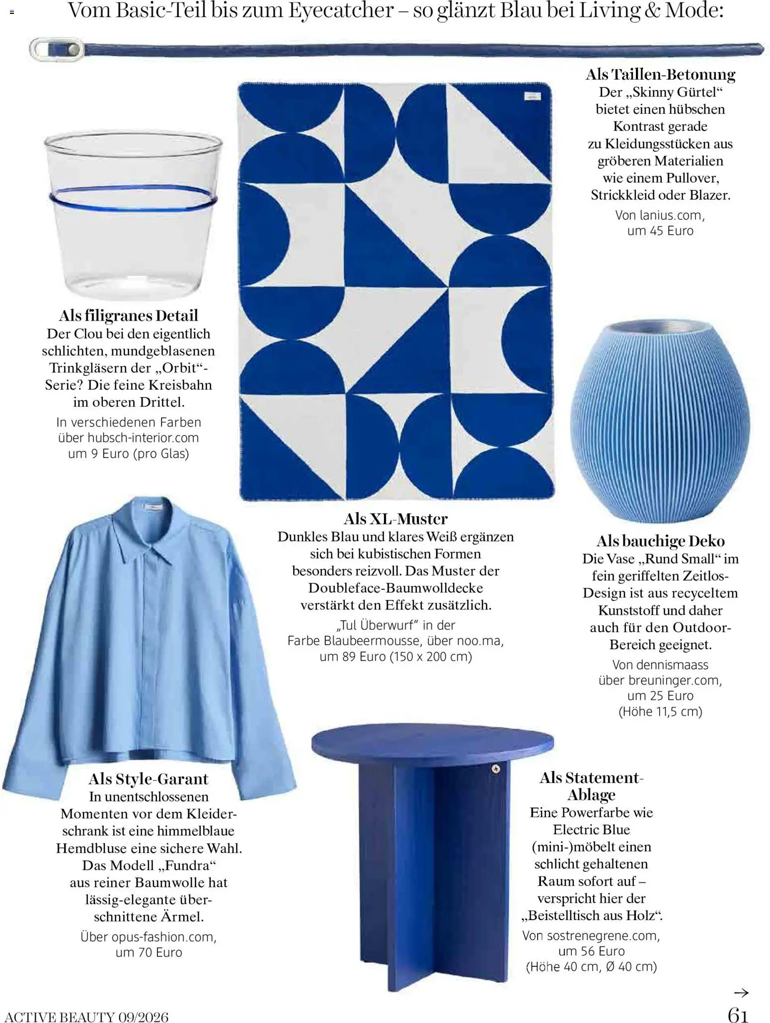 dm drogerie markt Active Beauty Magazin 09/2026 gültig ab 01.09.2026 | Seite: 61 | Produkte: Gürtel, Schrank, Vase