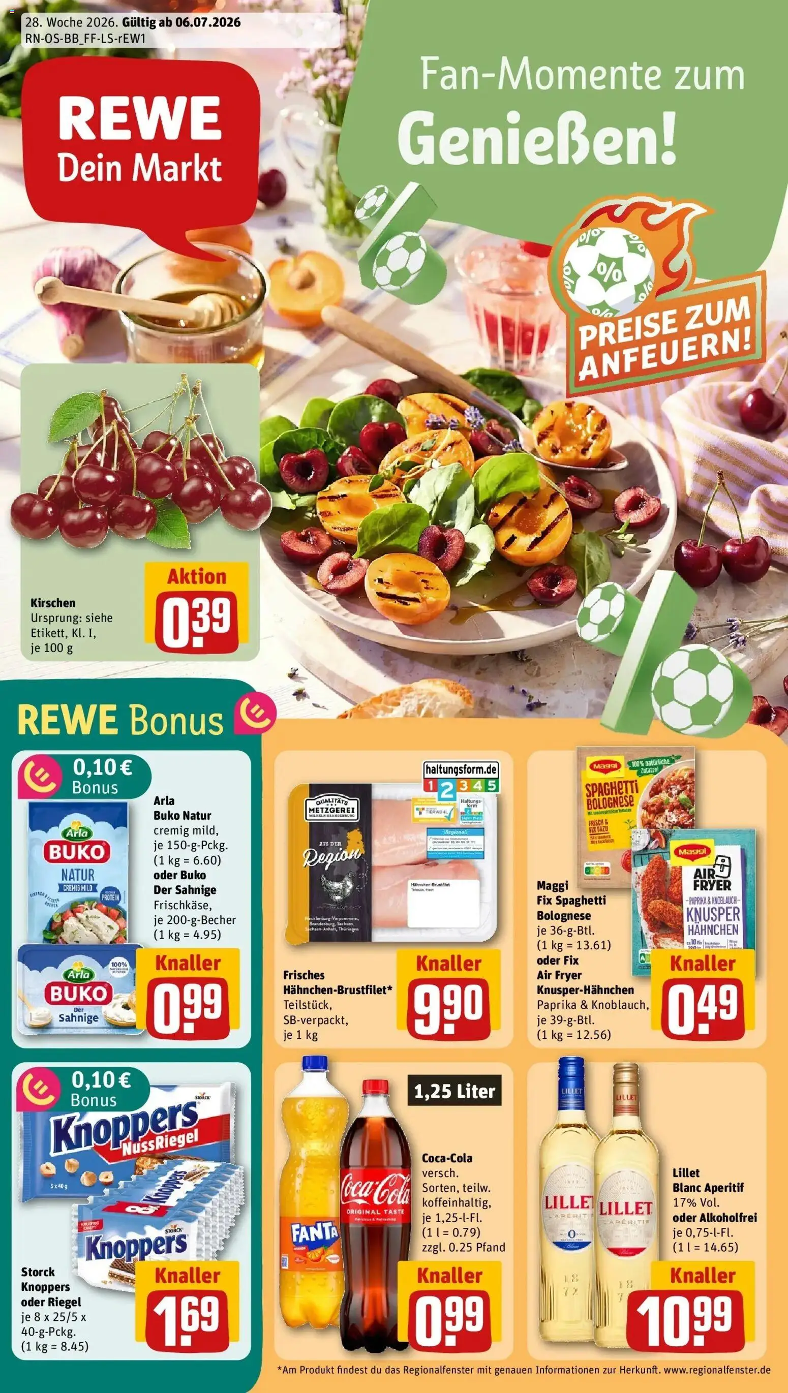 Rewe Prospekt Berlin / Prenzlauer Berg – gültig ab 05.07.2026 | Seite: 1 | Produkte: Fanta, Maggi, Cola, Knoppers