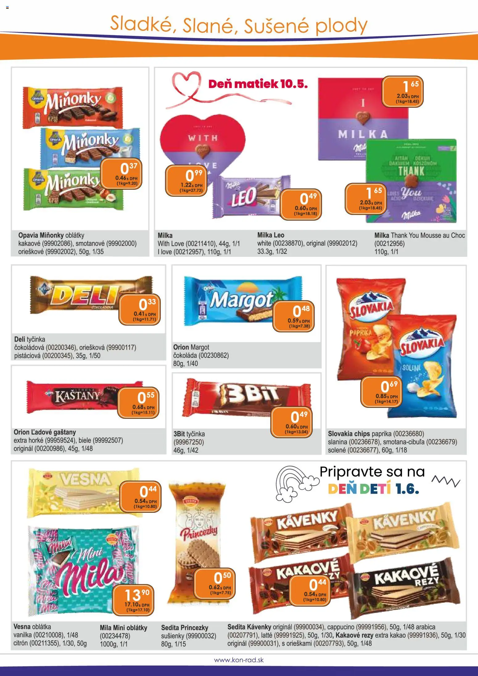 Nové KON - RAD akcie – leták je platný od 01.05.2026 | Strana: 35 | Produkty: Paprika, Gaštany, Slanina, Mila