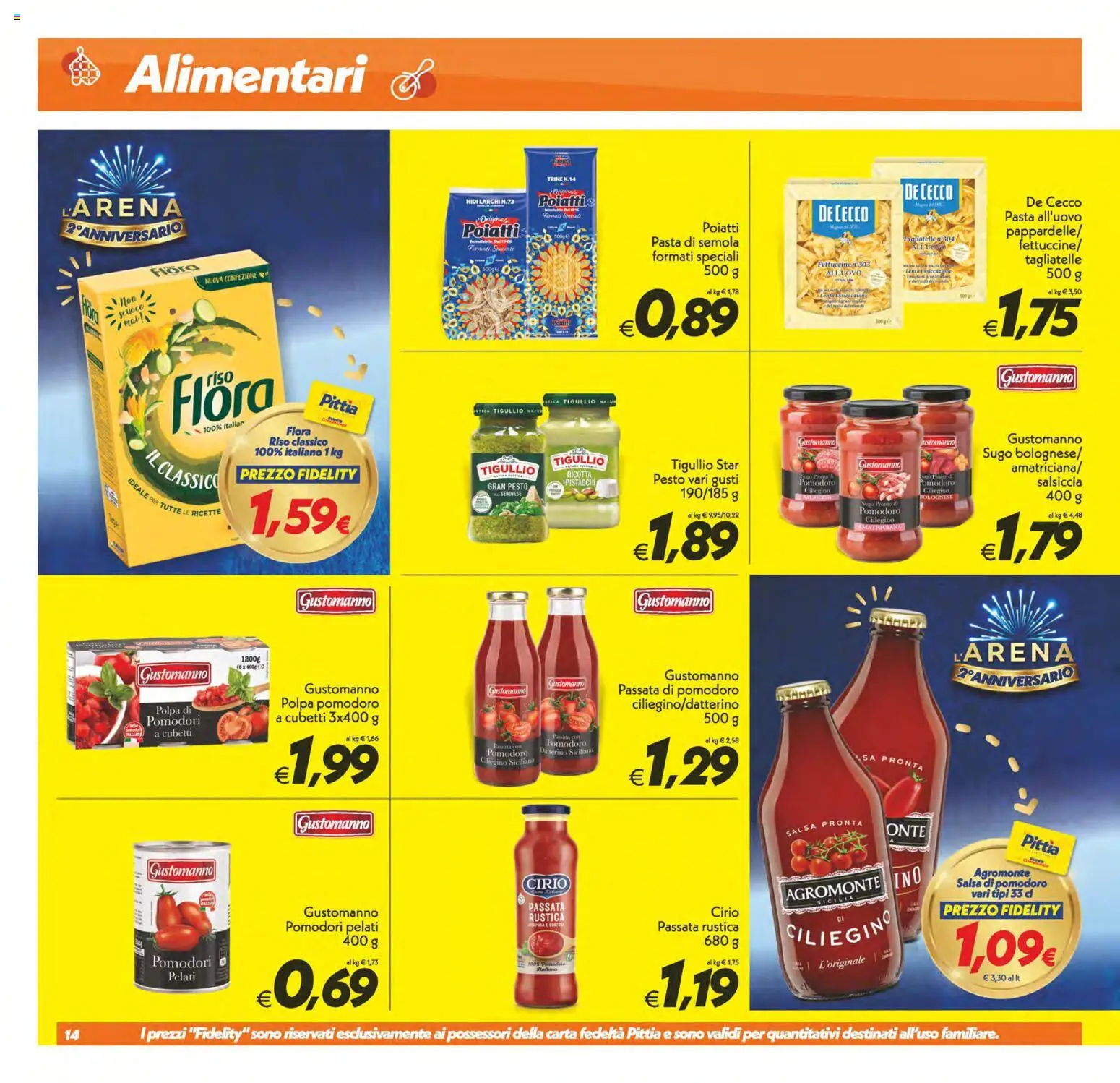Volantino SuperConveniente del 13/10/2026 | Pagina: 14 | Prodotti: Riso, Tagliatelle, Pomodoro, Pomodori