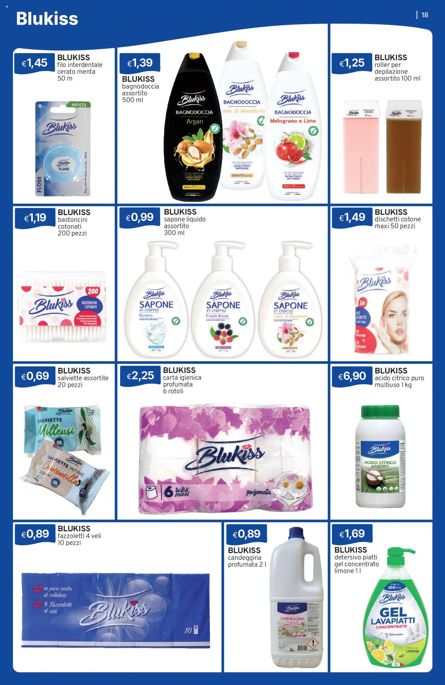 Volantino Sirene Blu del 01/09/2026 | Pagina: 18 | Prodotti: Crema, Piatti, Candeggina, Menta