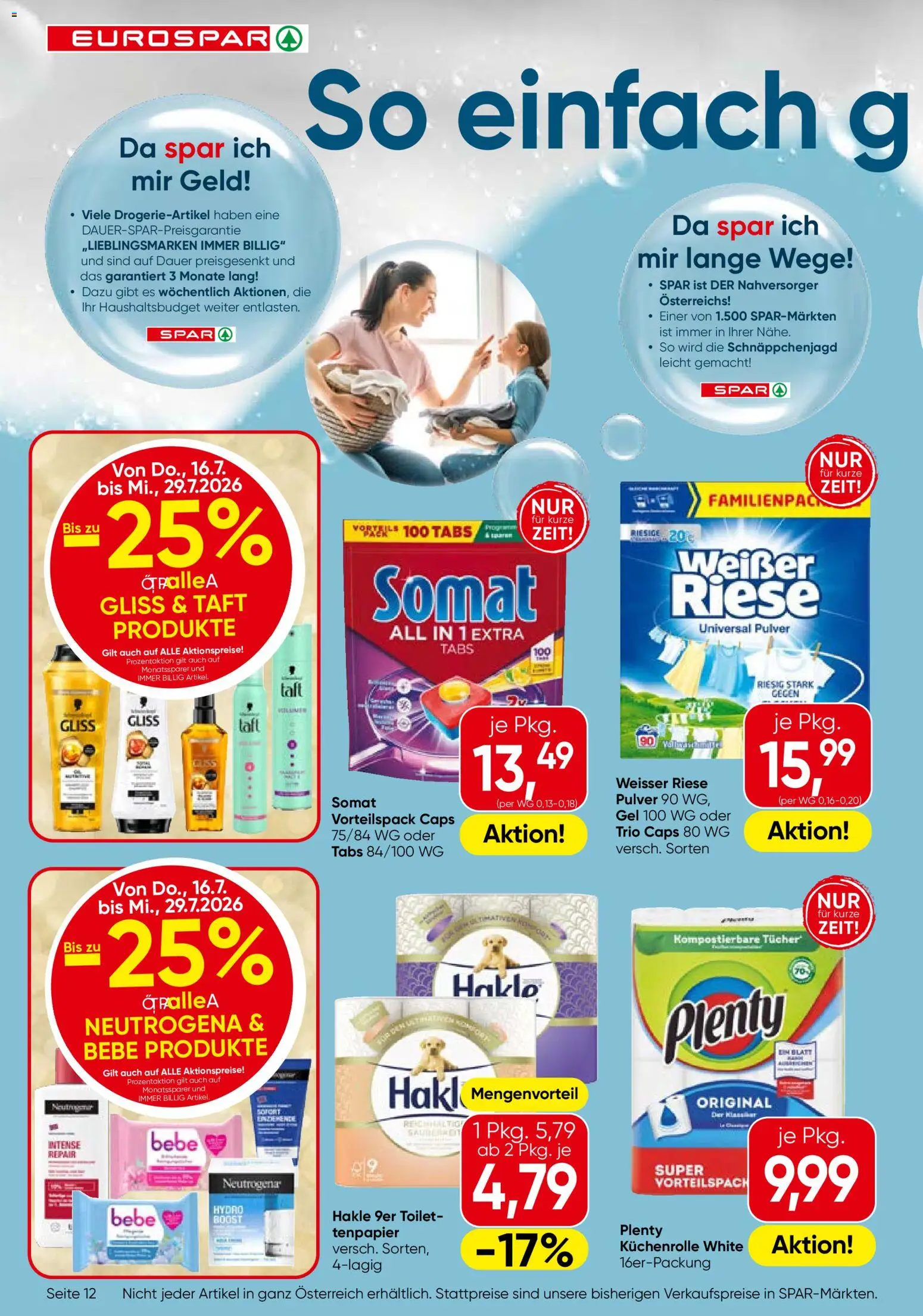 Eurospar Flugblatt gültig ab 16.07.2026 | Seite: 12
